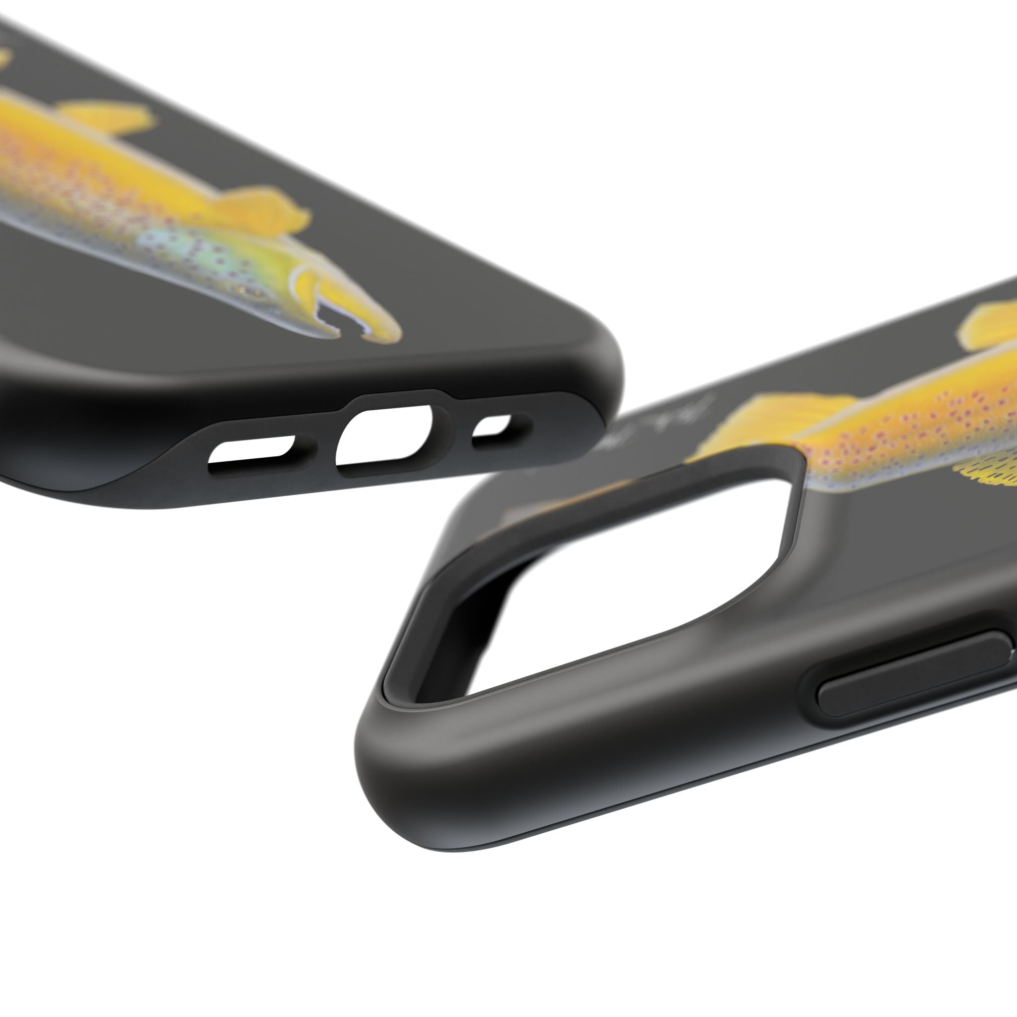 Brown Trout 3 Black MagSafe iPhone Case