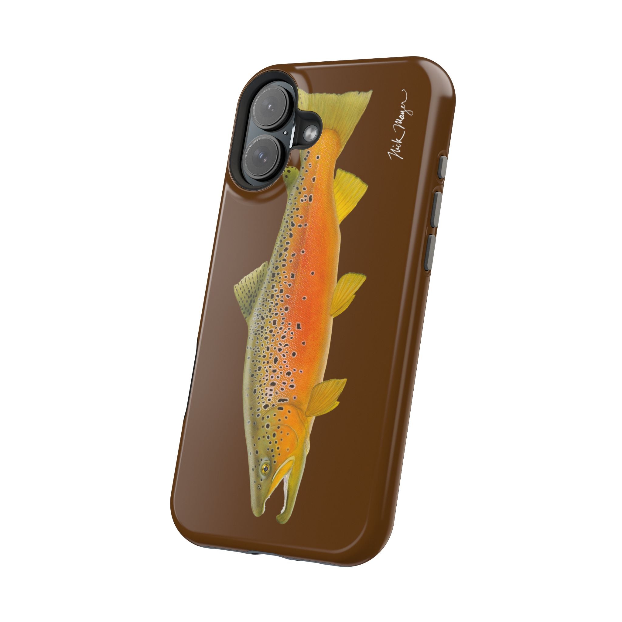 Brown Trout 2 Brown MagSafe iPhone Case, Limited Run