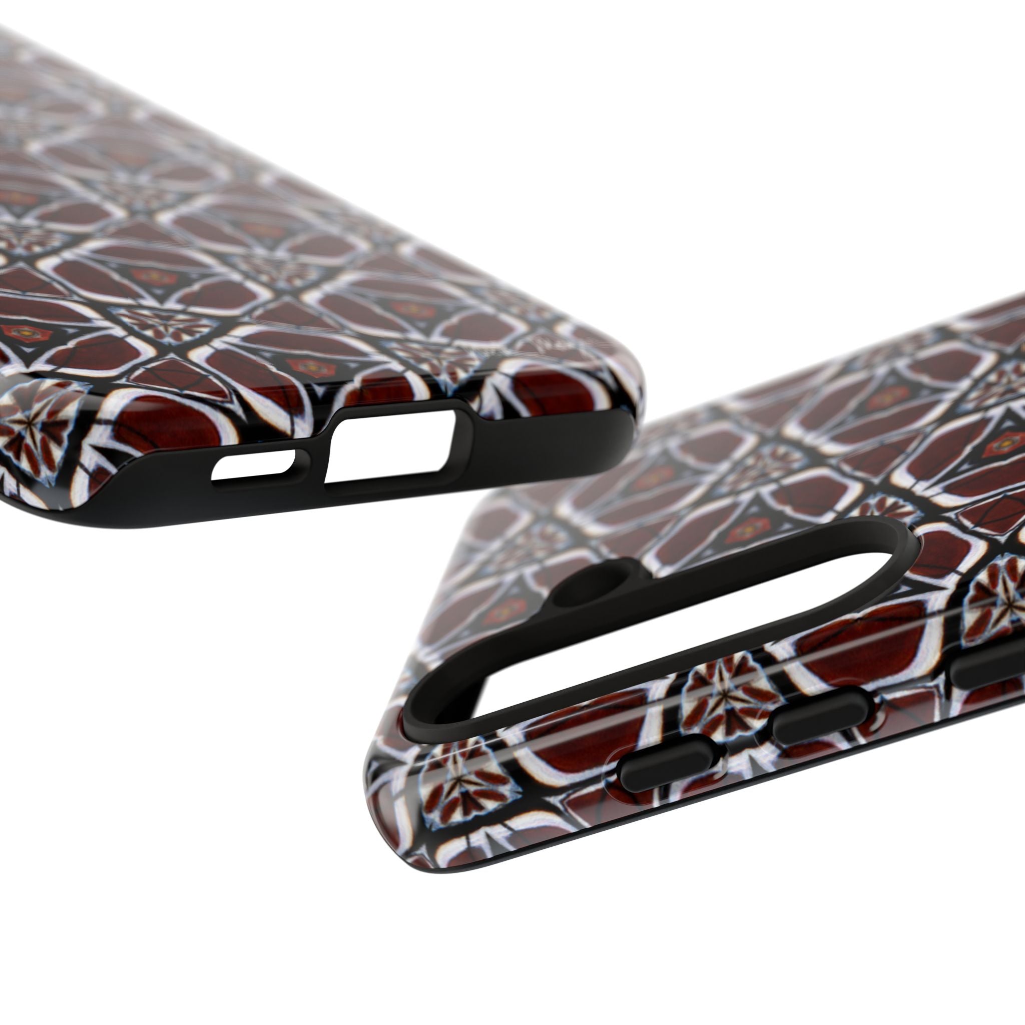 Maroon Butterfly Pattern Phone Case (Samsung)