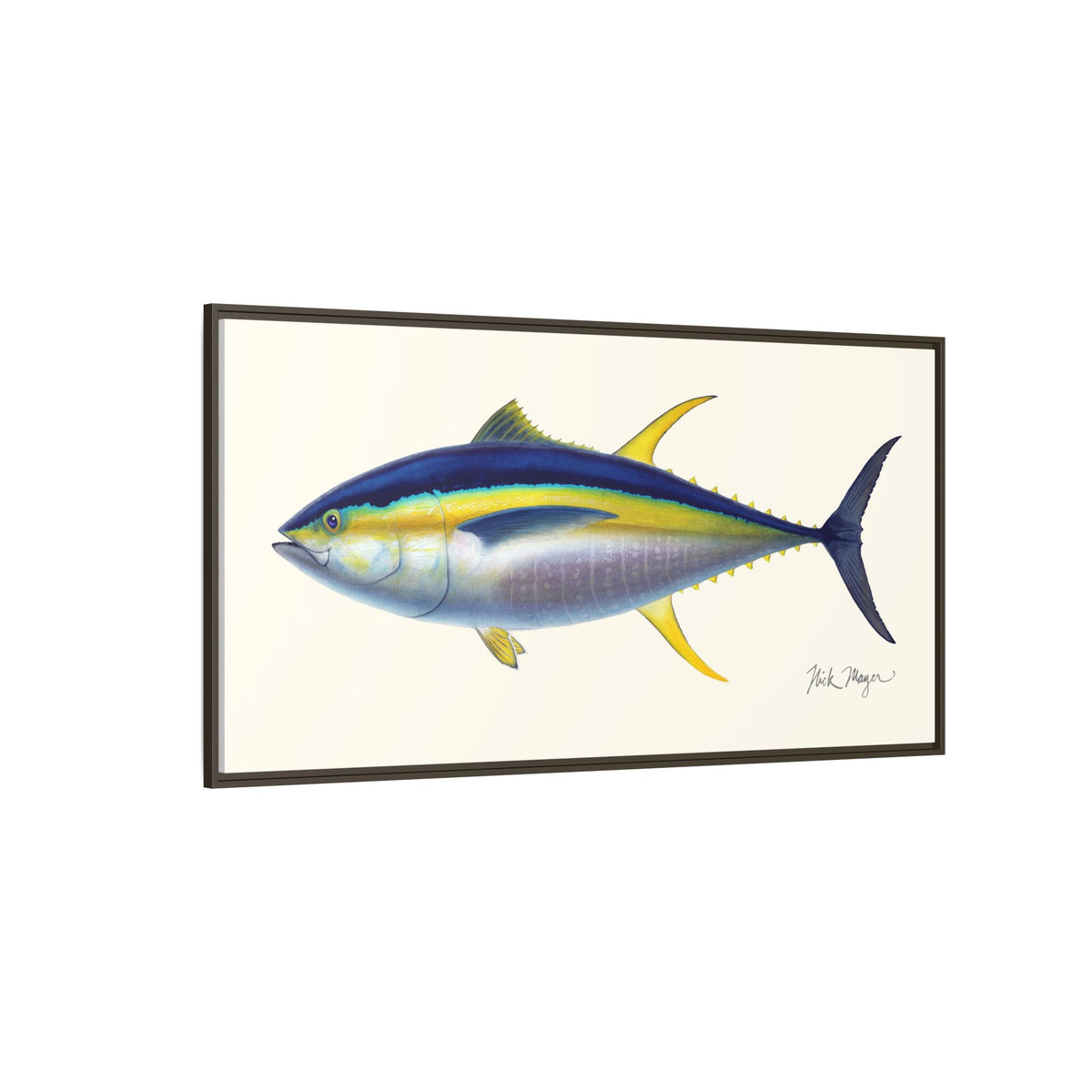 Yellowfin Tuna Framed Canvas Print Printify