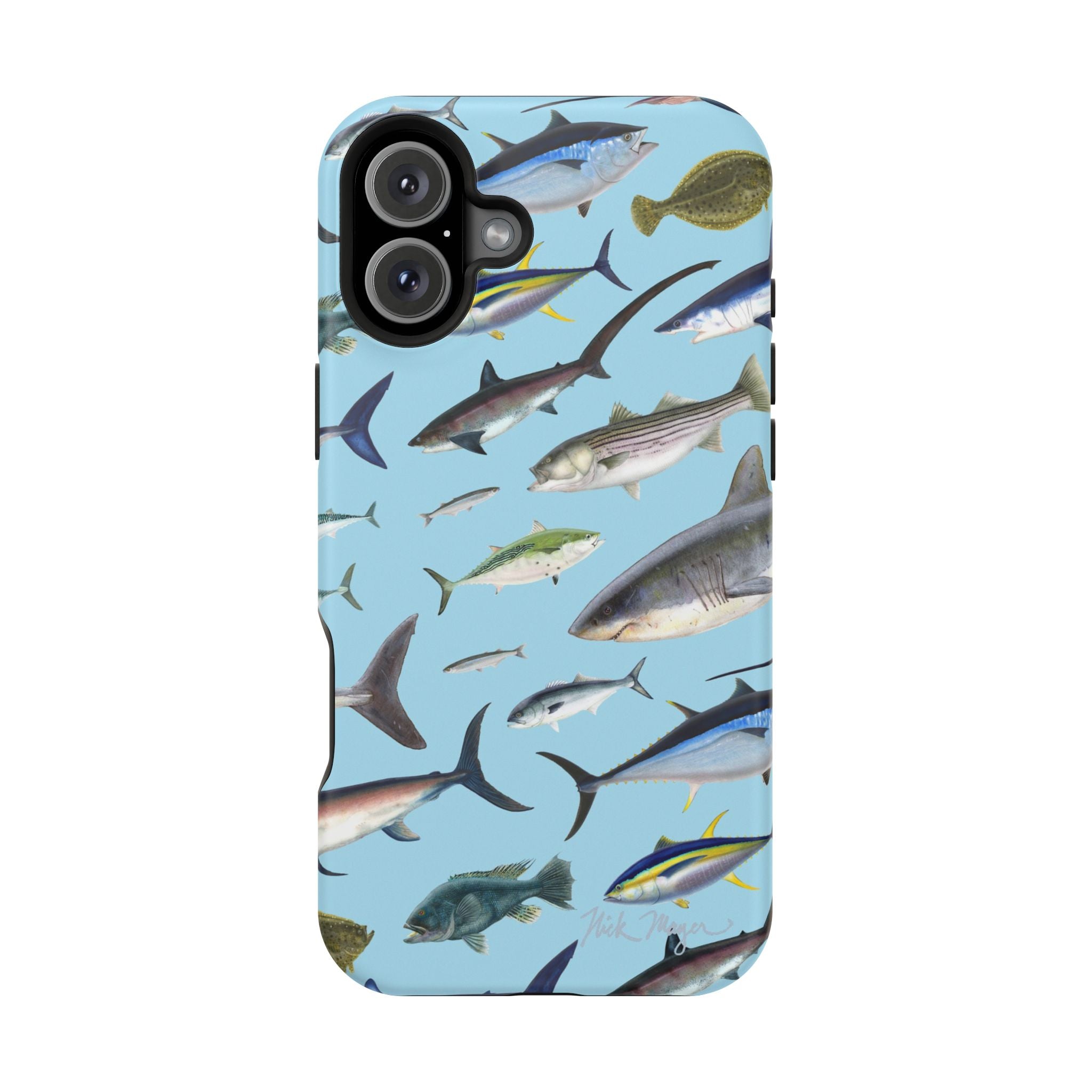 New England Fish Blue MagSafe iPhone Case