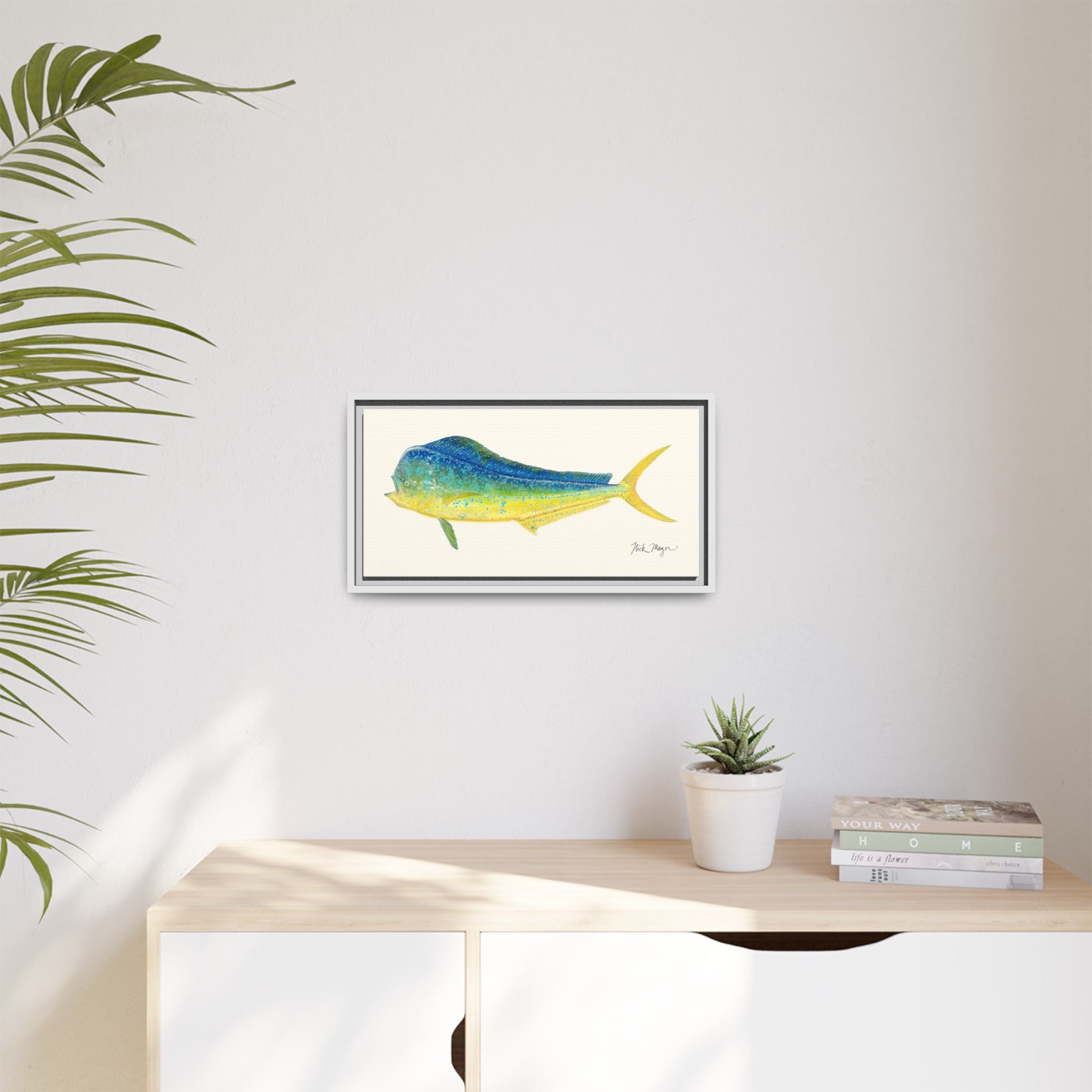 Bull Mahi Mahi Framed Canvas Print