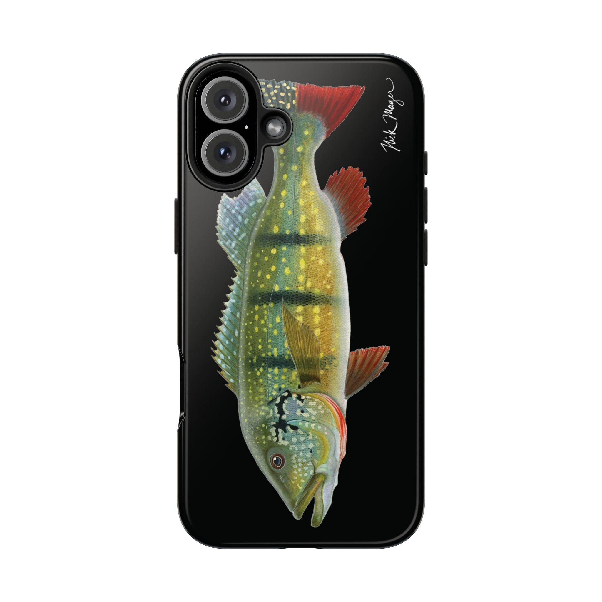 Peacock Bass Black iPhone Case