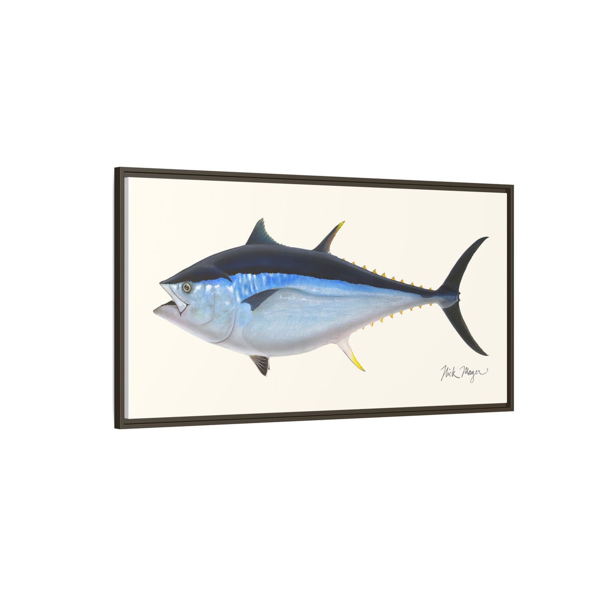 Giant Bluefin Tuna 2 Framed Canvas Print Printify