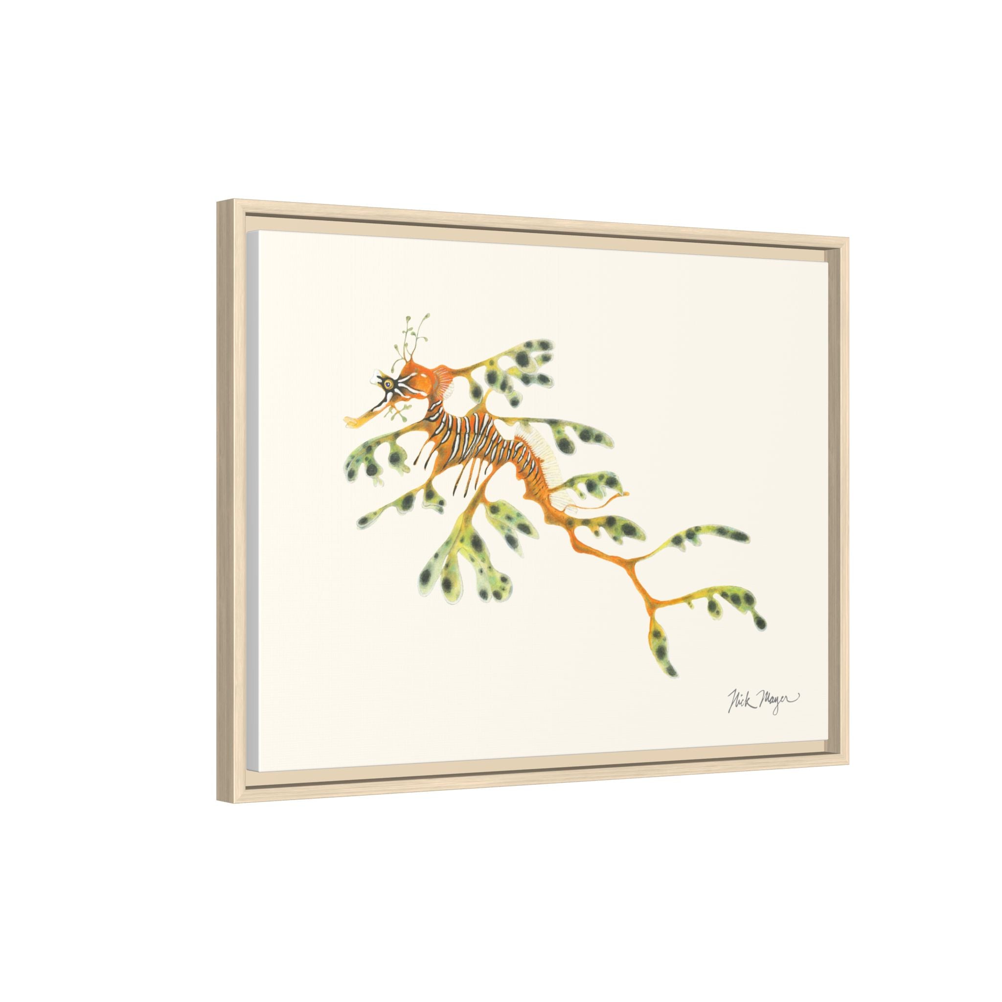 Leafy Sea Dragon Framed Canvas Print Printify