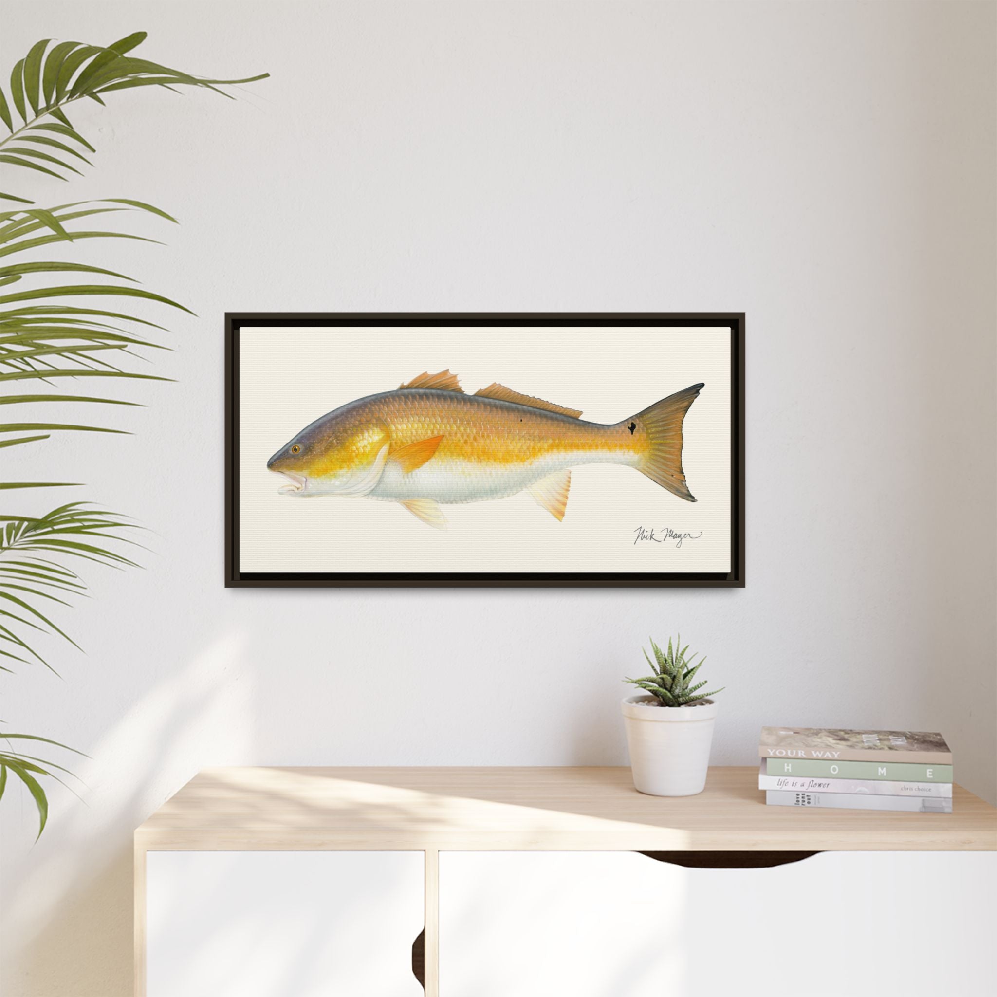 Bull Redfish Framed Canvas Print Printify