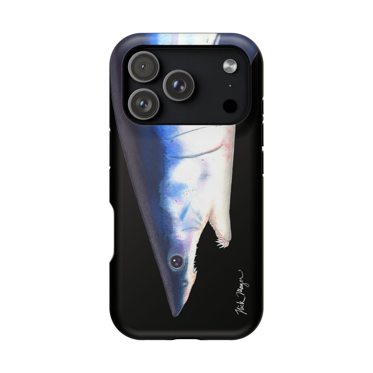 Mako Shark Face MagSafe Black iPhone Case Printify