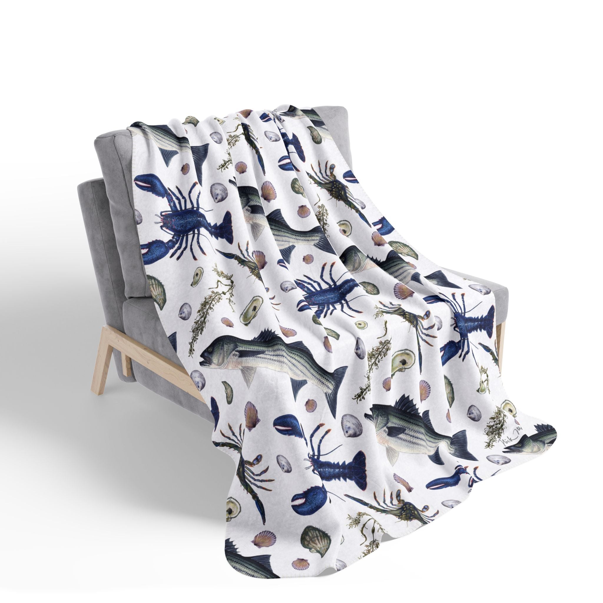 NE Sealife Super Soft Sherpa Blanket