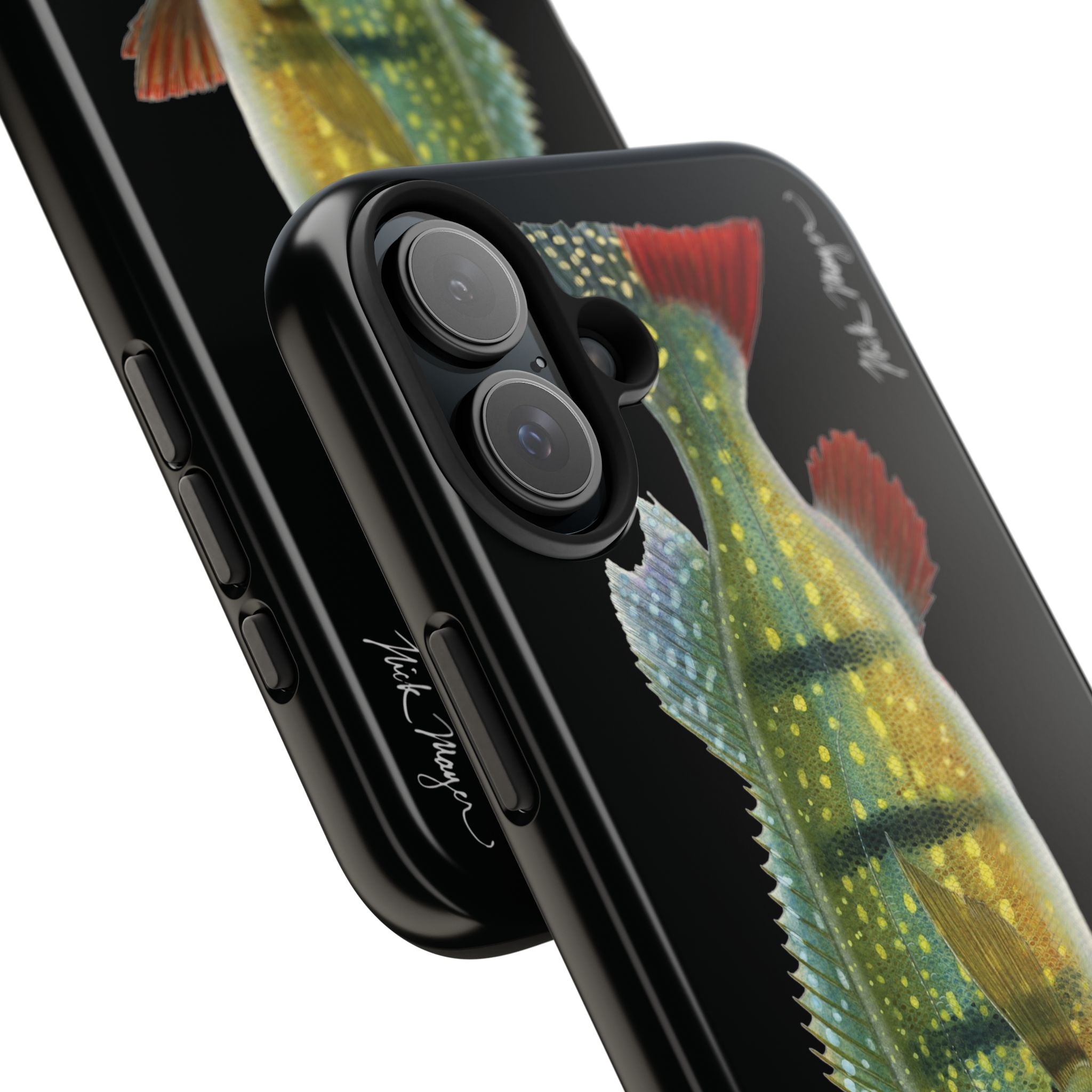 Peacock Bass Black iPhone Case