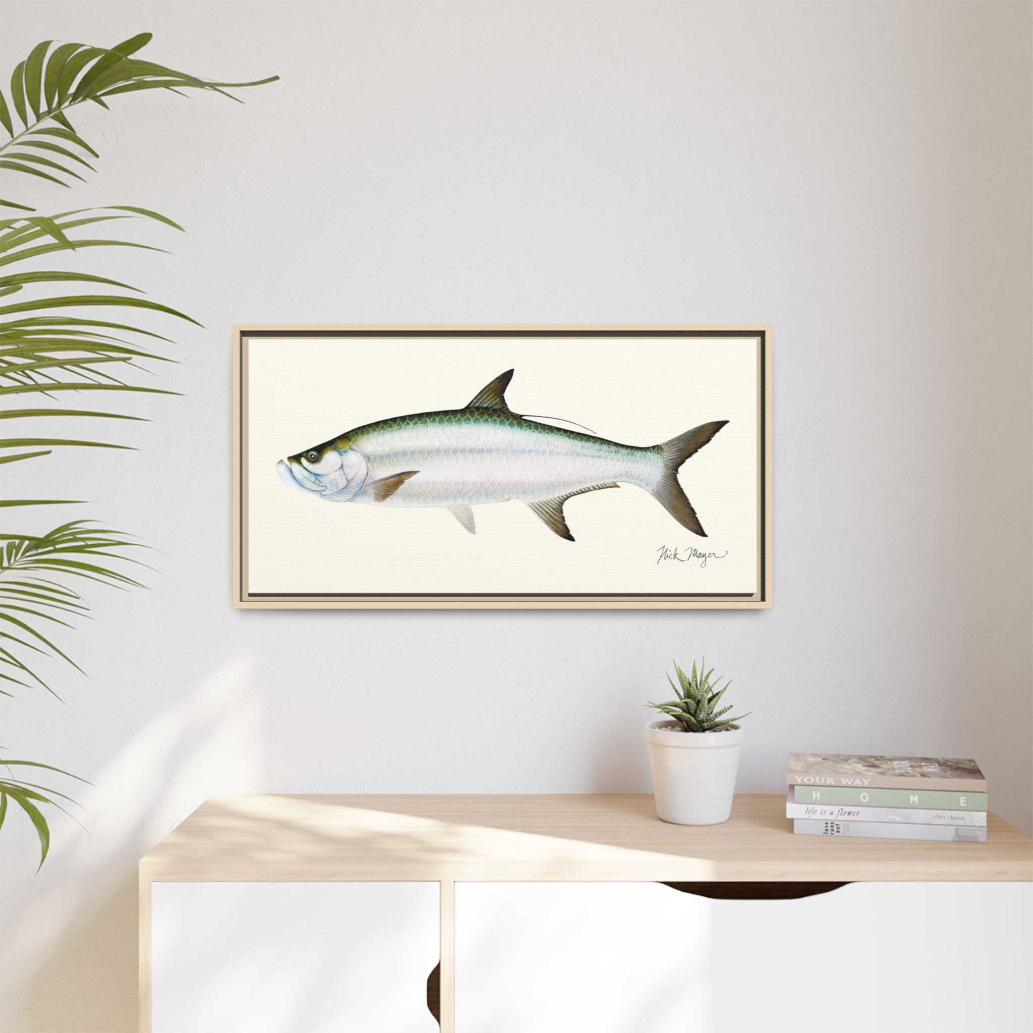 Tarpon Framed Canvas Print Printify