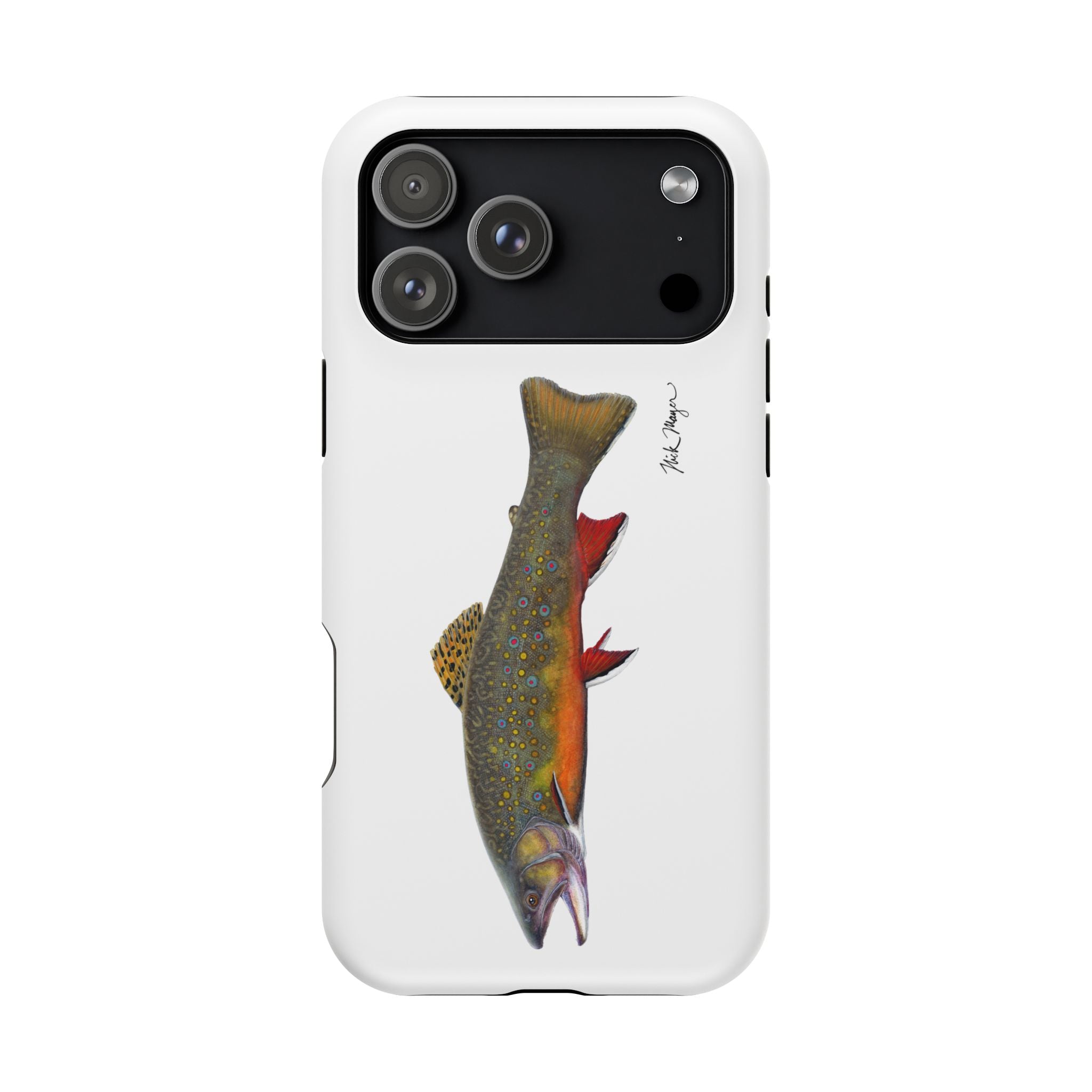 Brook Trout MagSafe White iPhone Case