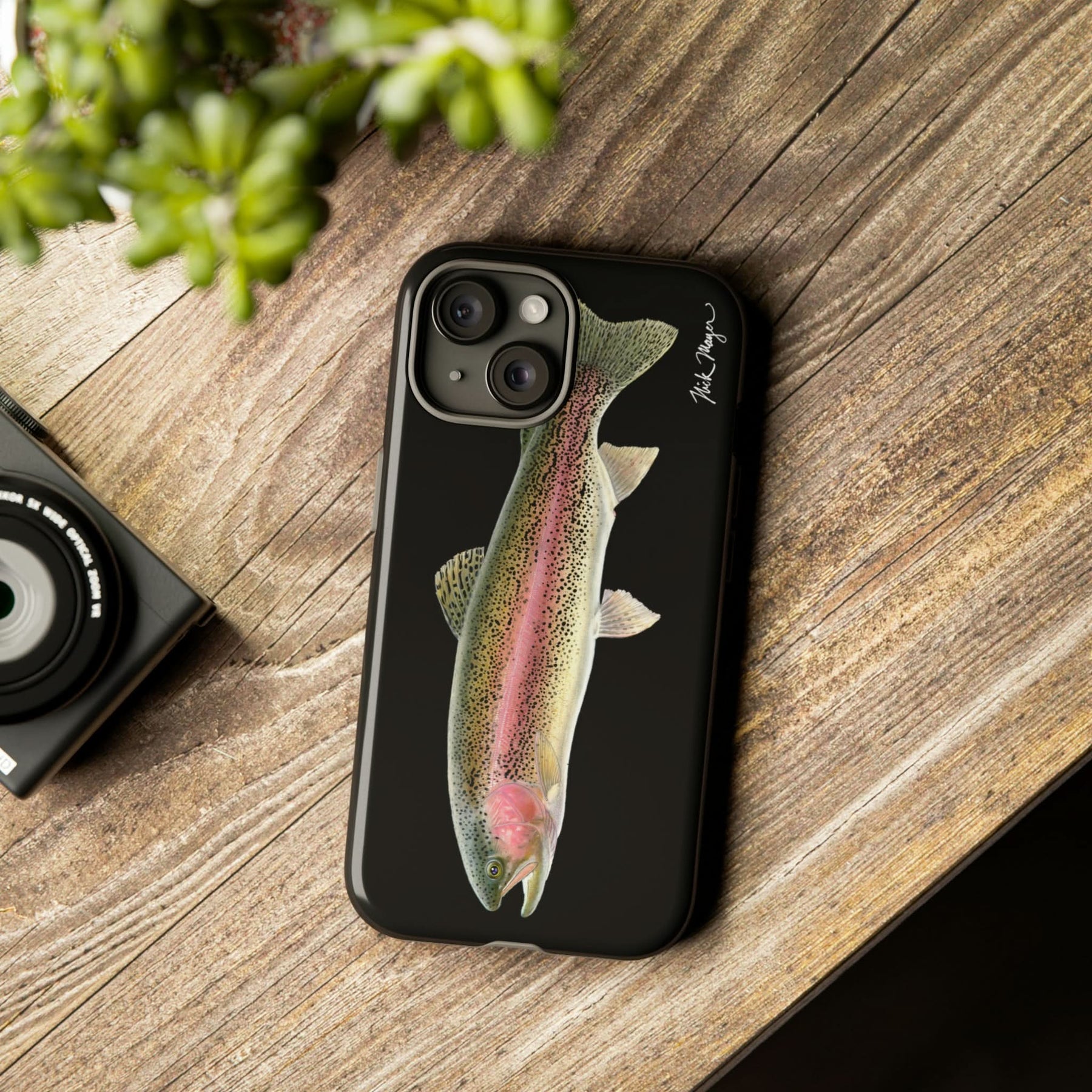 Rainbow Trout Black iPhone 15 Case