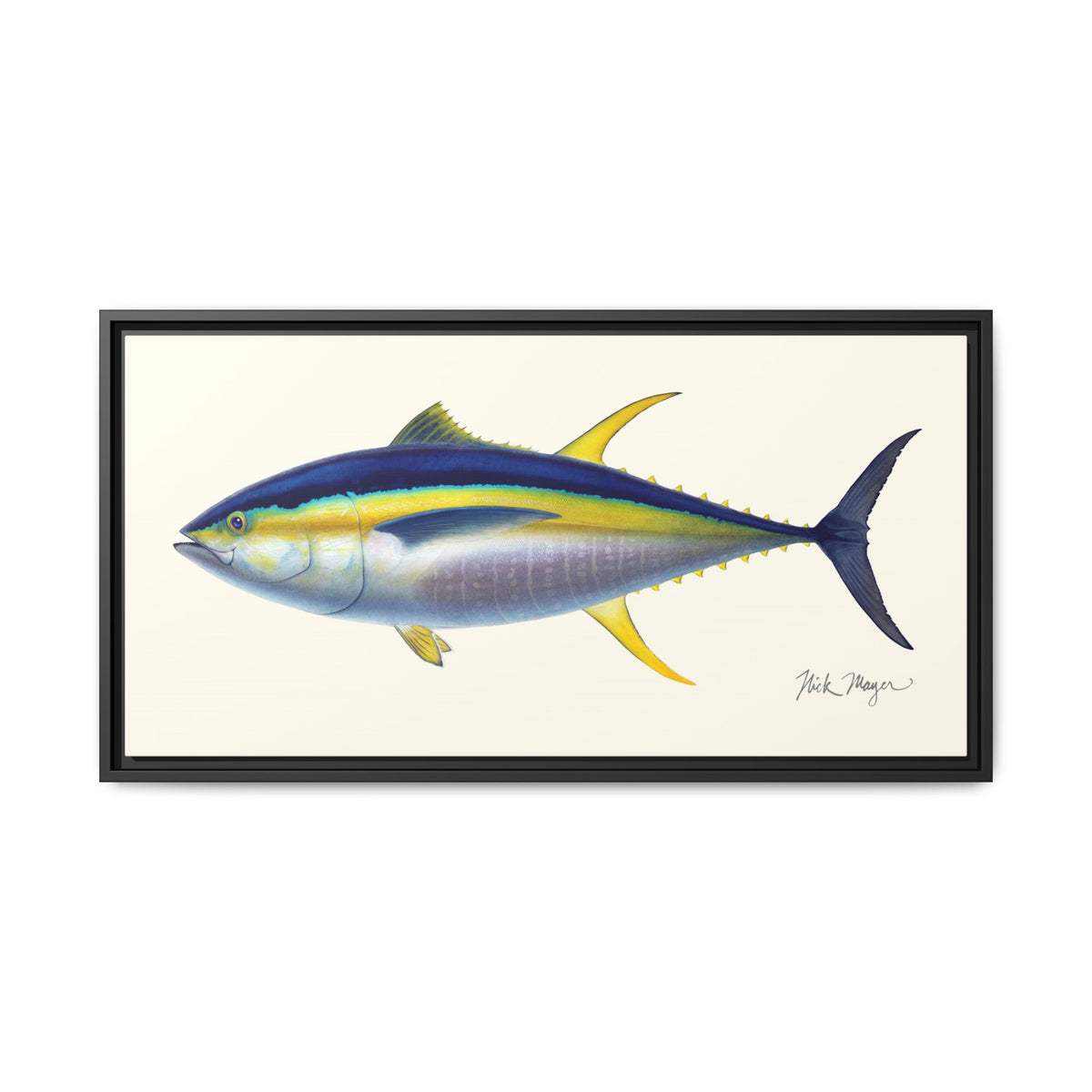 Yellowfin Tuna Framed Canvas Print Printify