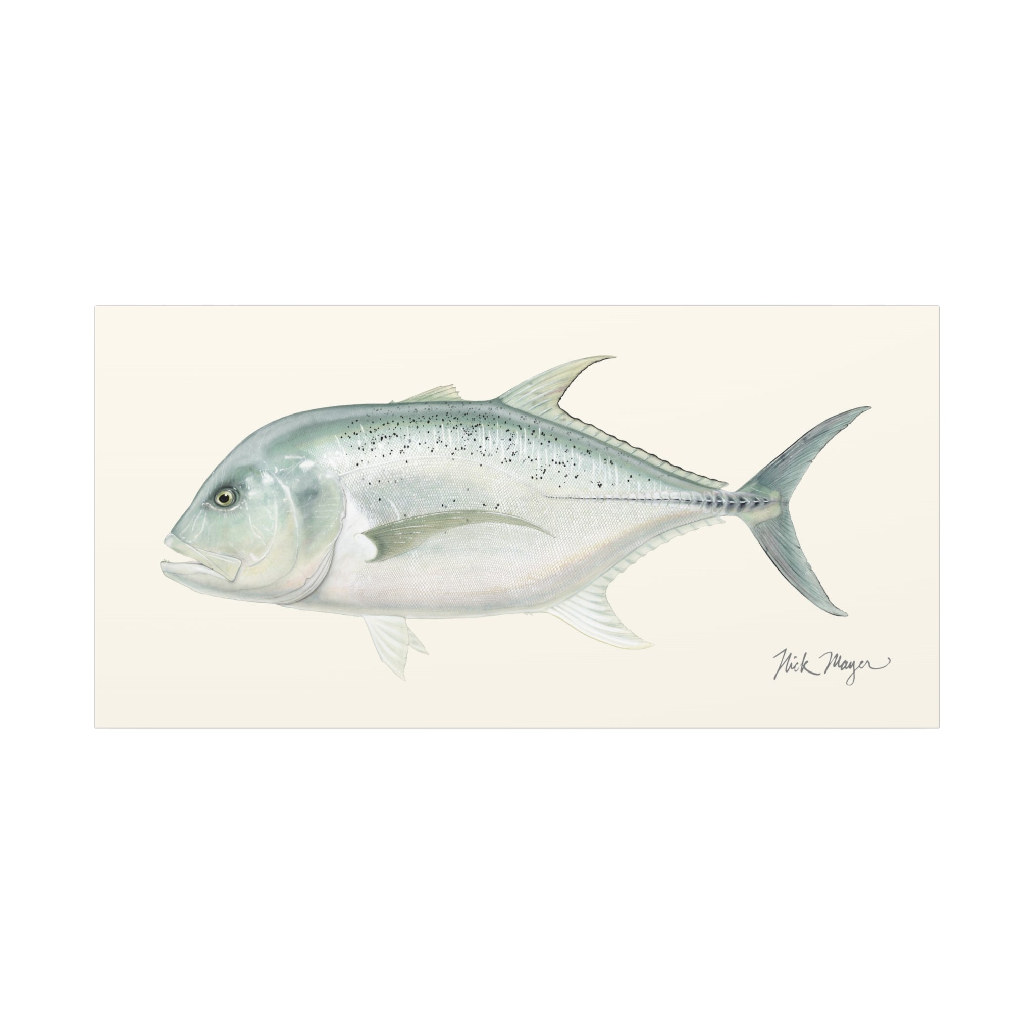 Boss Giant Trevally Canvas Print Printify