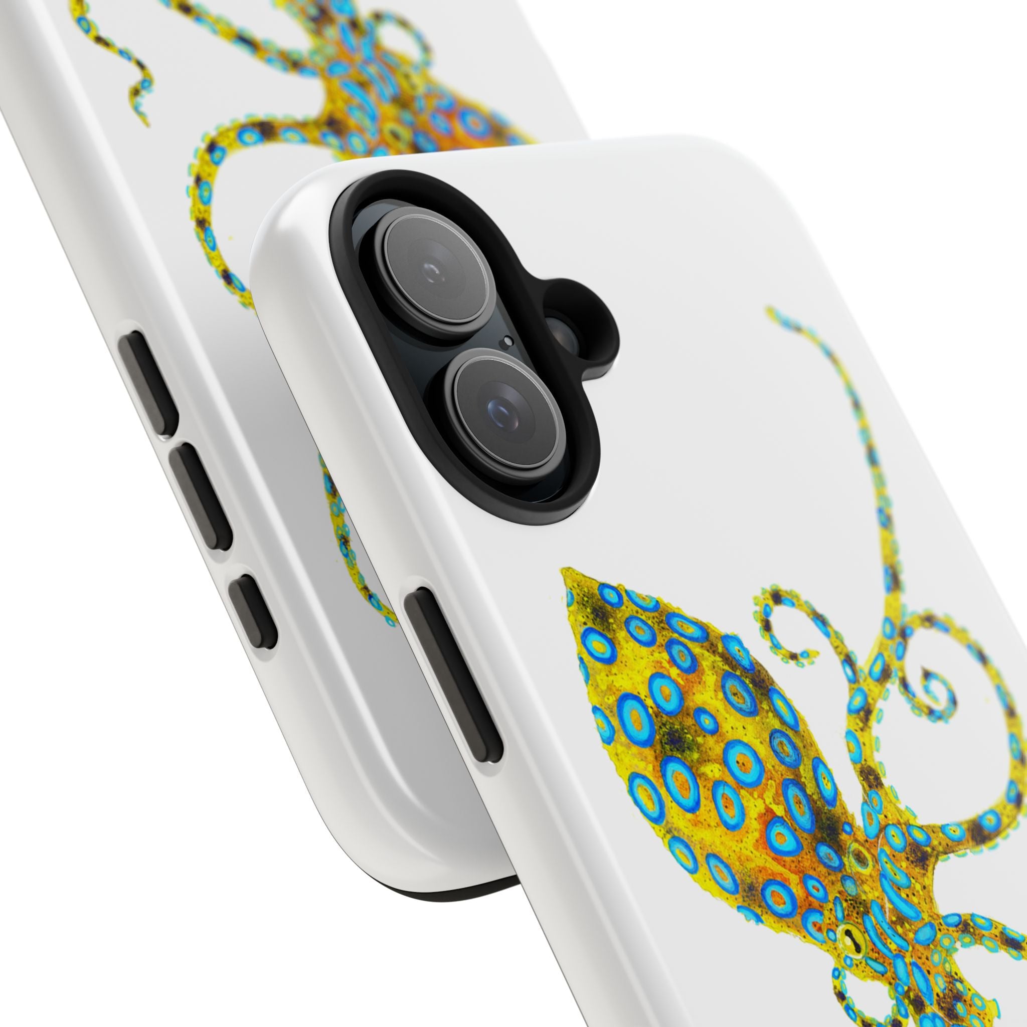 Blue Ringed Octopus White Phone Case (iPhone)