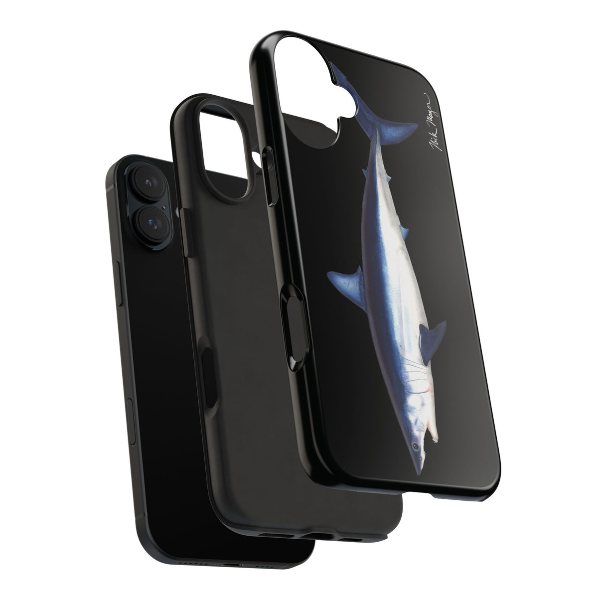 Mako Shark Black iPhone Case Printify