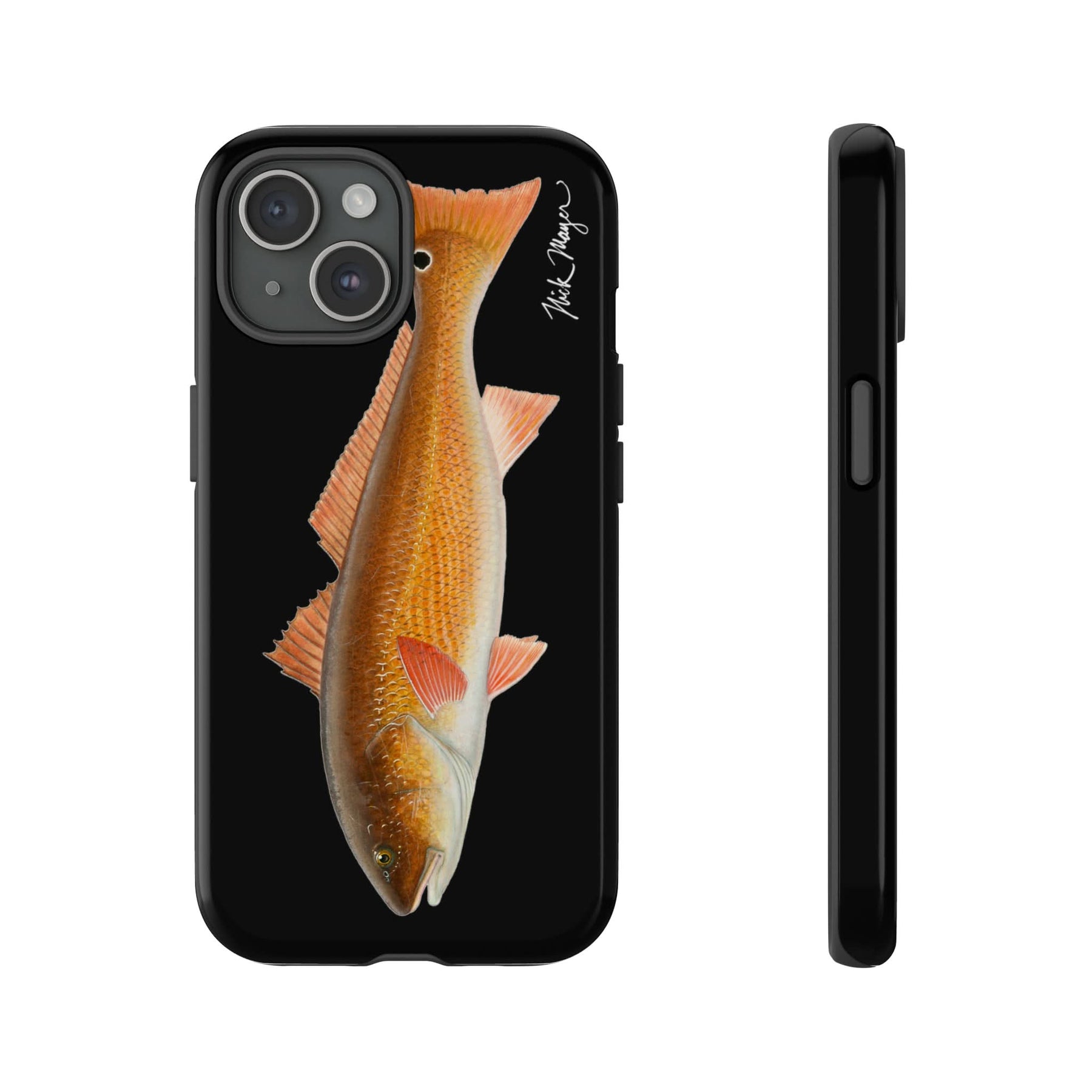 Redfish Black iPhone 15 Case