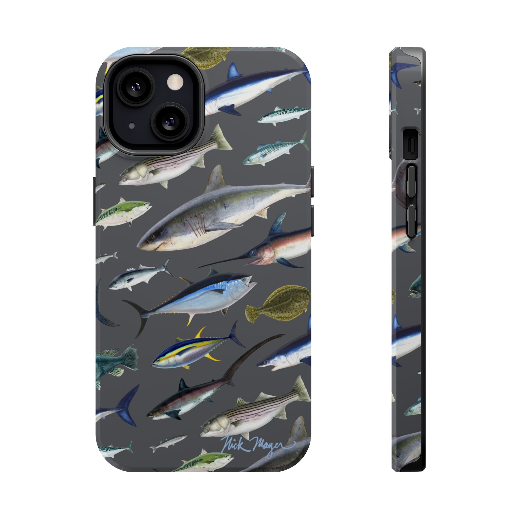 New England Offshore Fish Grey MagSafe iPhone Case