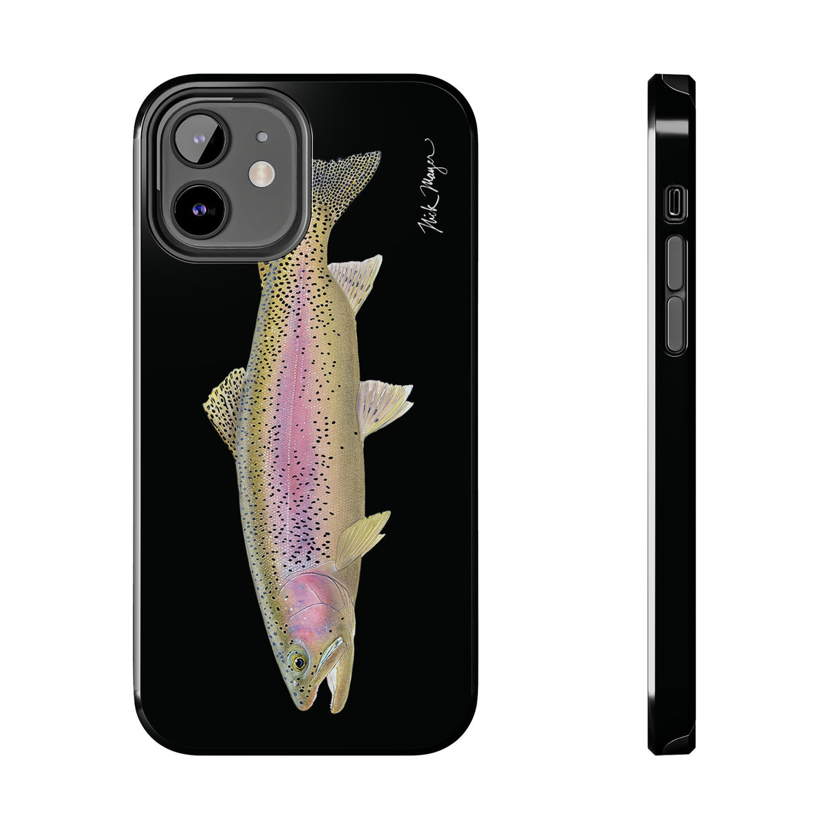 Rainbow Trout 3 Black iPhone Case Printify