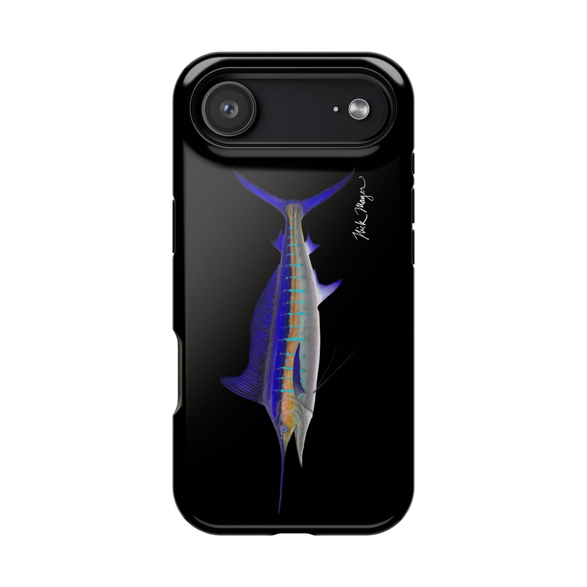 Striped Marlin MagSafe Black iPhone Case