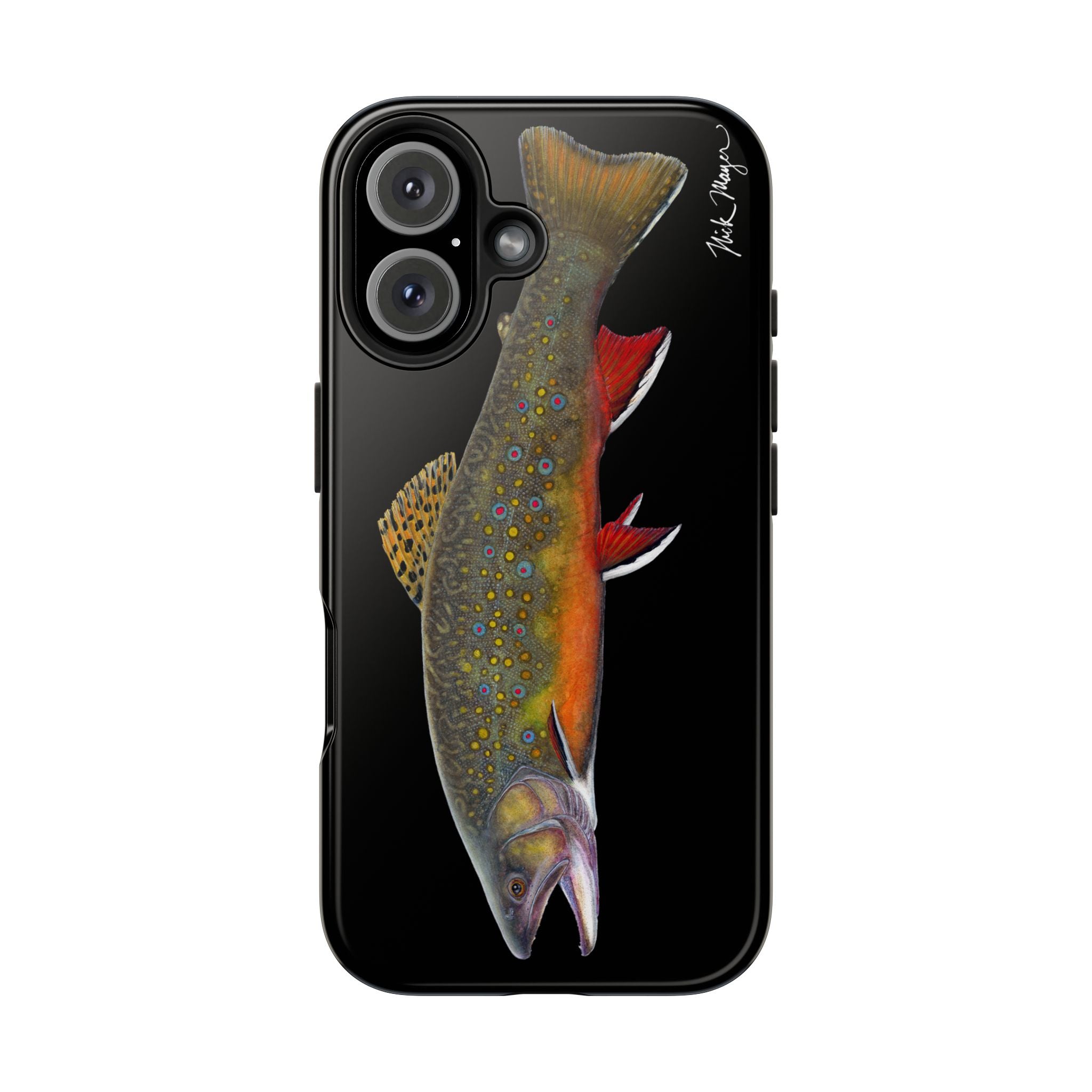 Brook Trout Black iPhone 17 Case - Clearance/ Final Sale