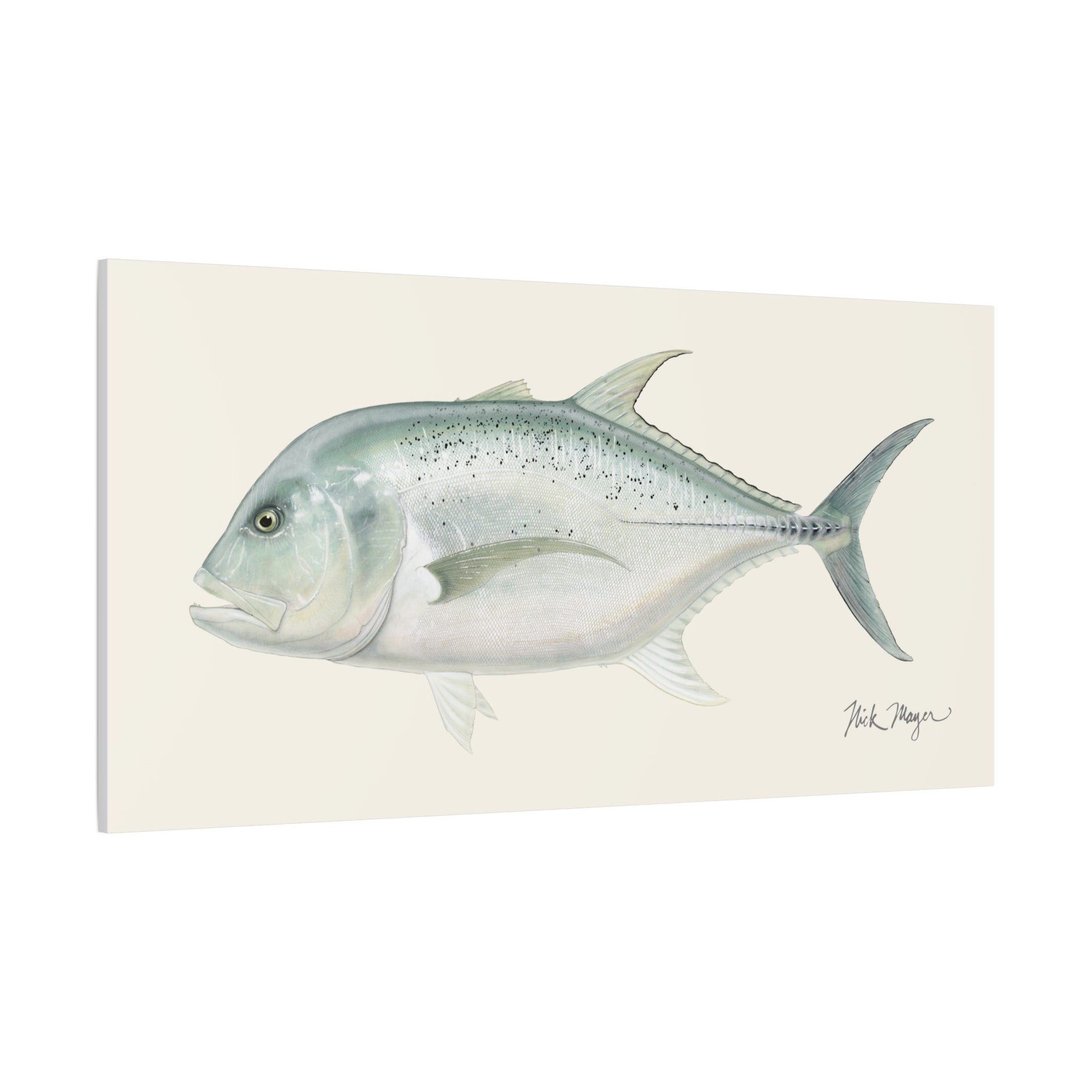 Boss Giant Trevally Canvas Print Printify