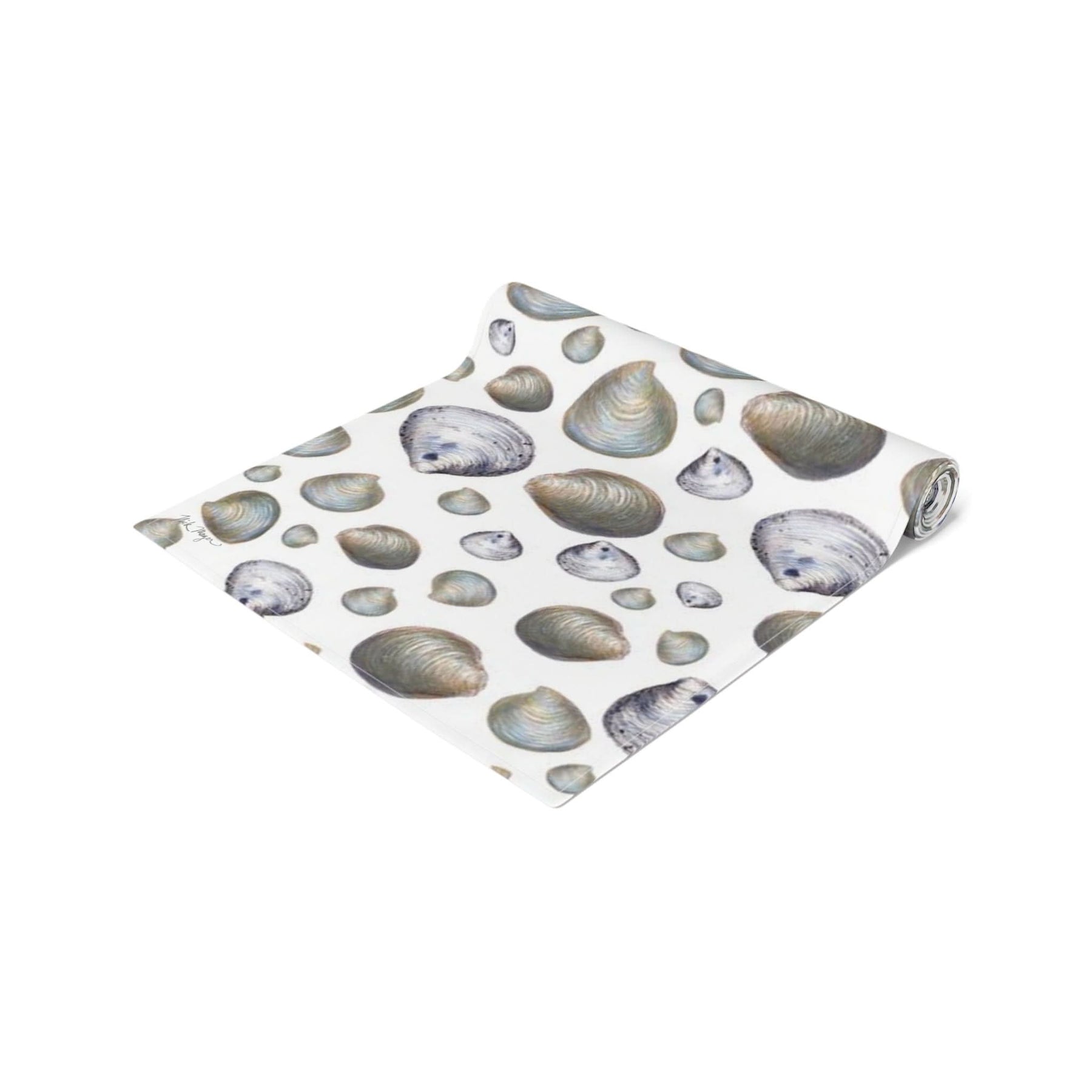 Littleneck Clams Cotton Table Runner