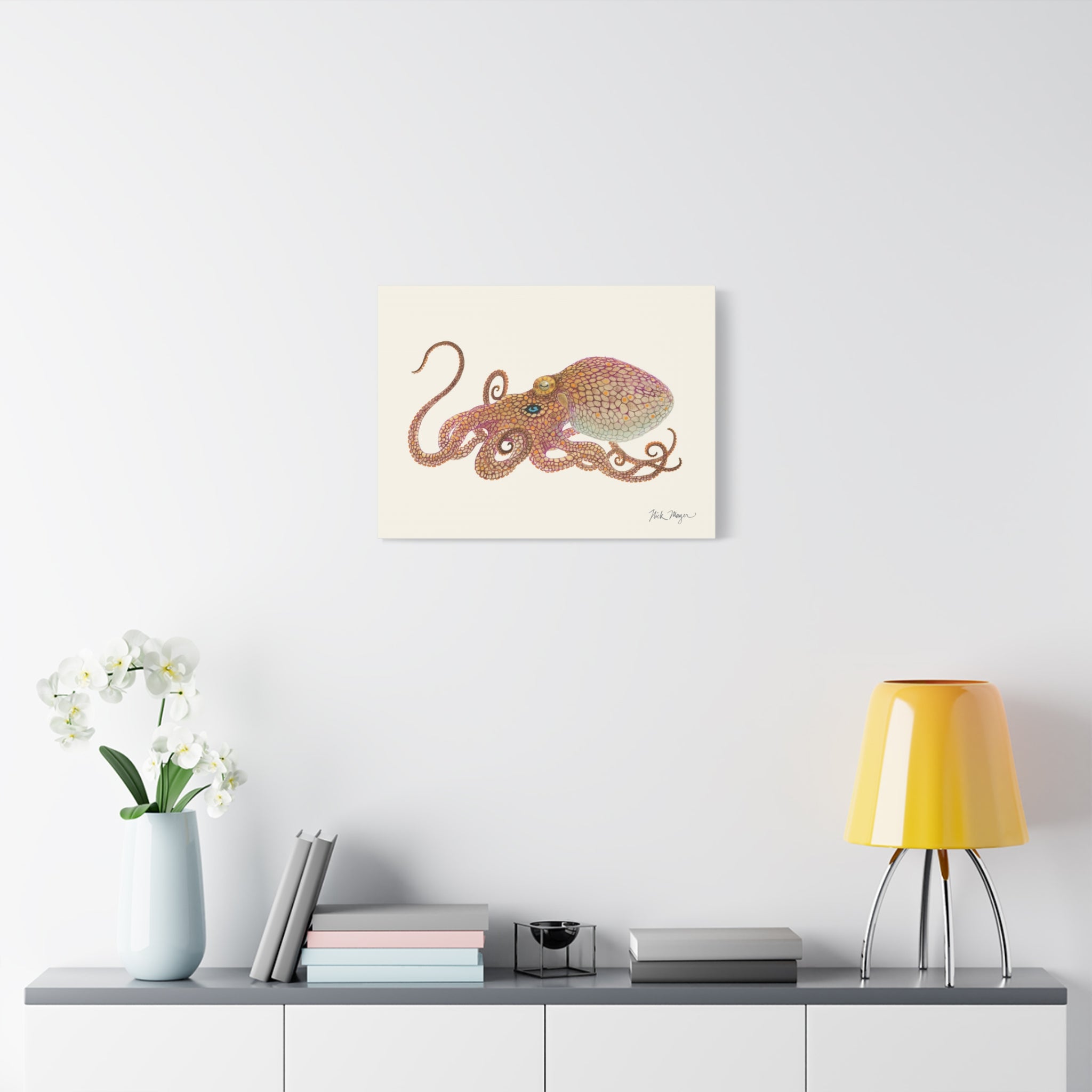 California Two Spot Octopus Canvas Print