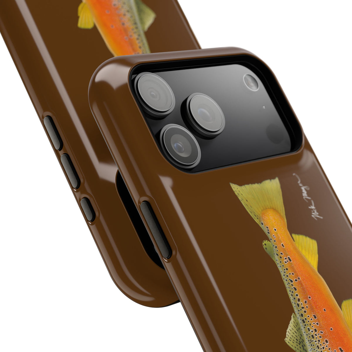 Brown Trout 2 Brown MagSafe iPhone Case, Limited Run Printify