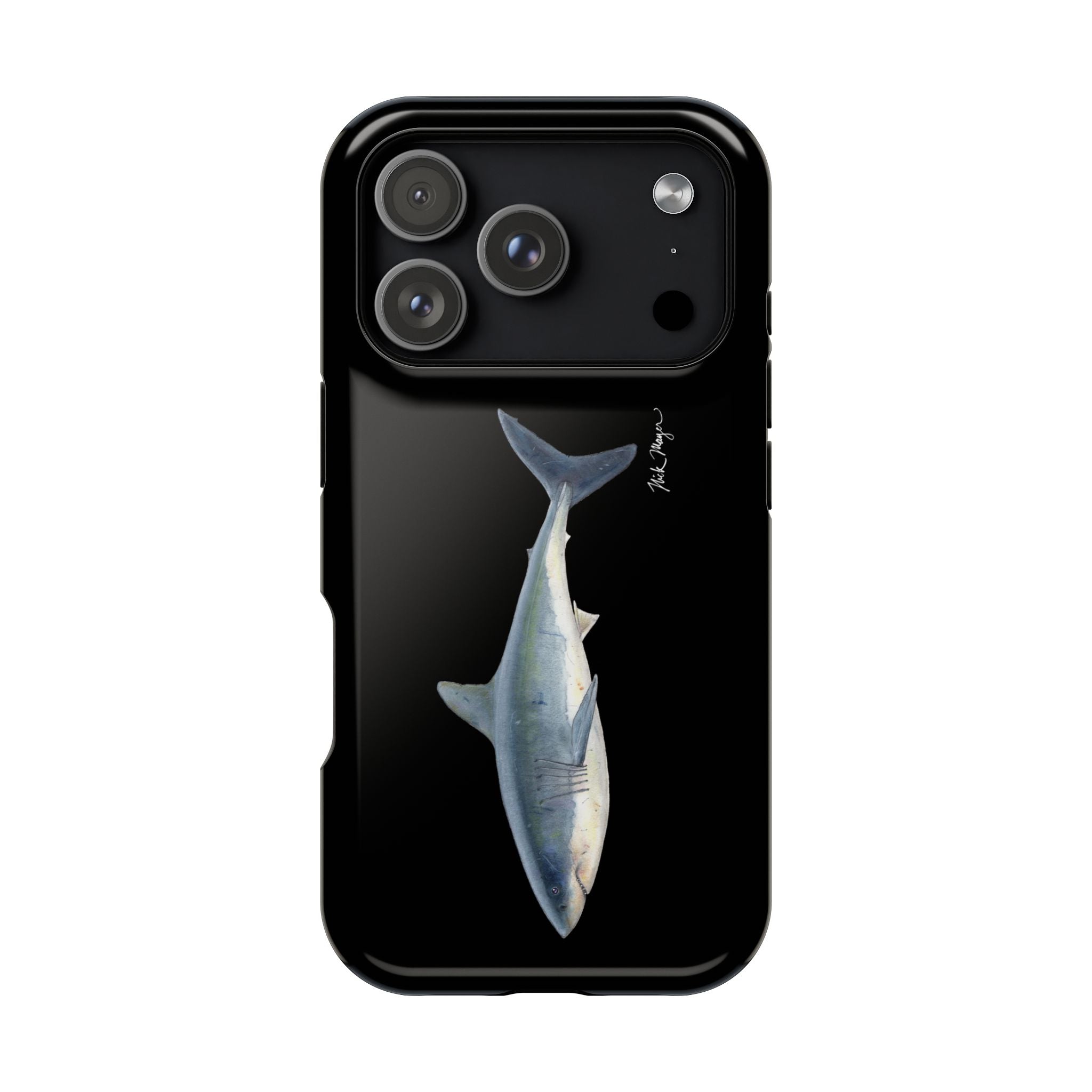 Great White Shark Black MagSafe iPhone Case