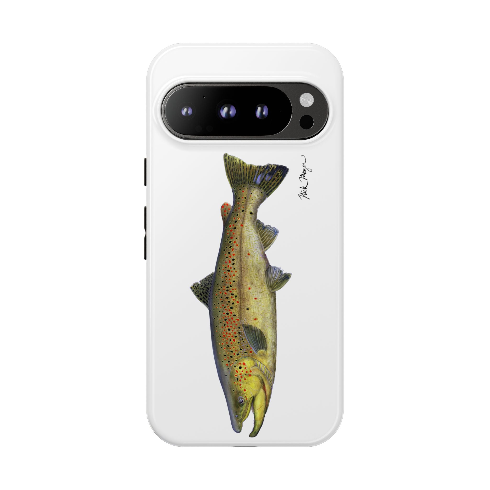 Brown Trout White Phone Case (Samsung)