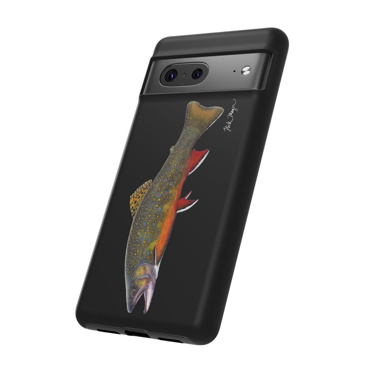 Brook Trout Black Phone Cases (Samsung) Printify