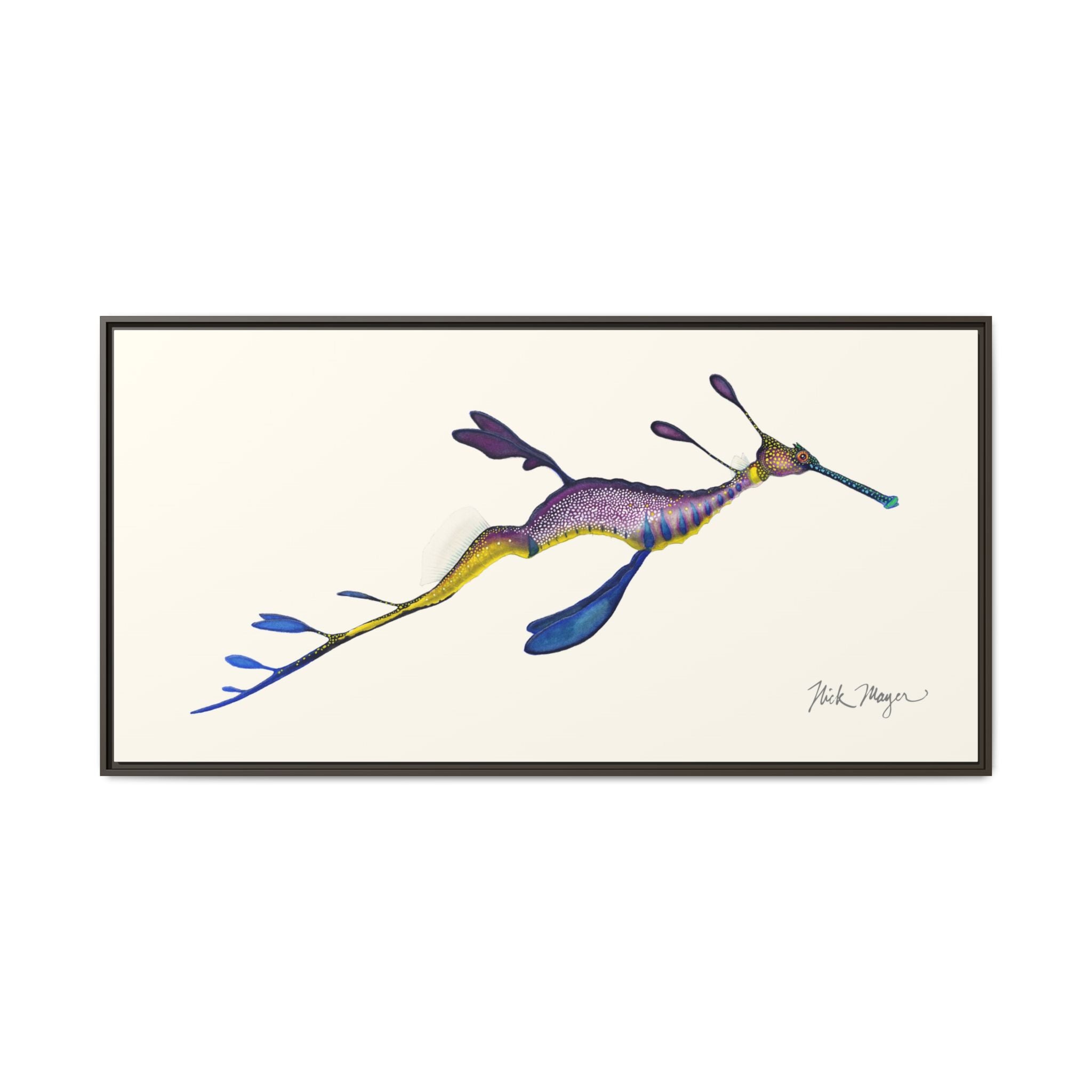 Weedy Sea Dragon Framed Canvas Print Printify