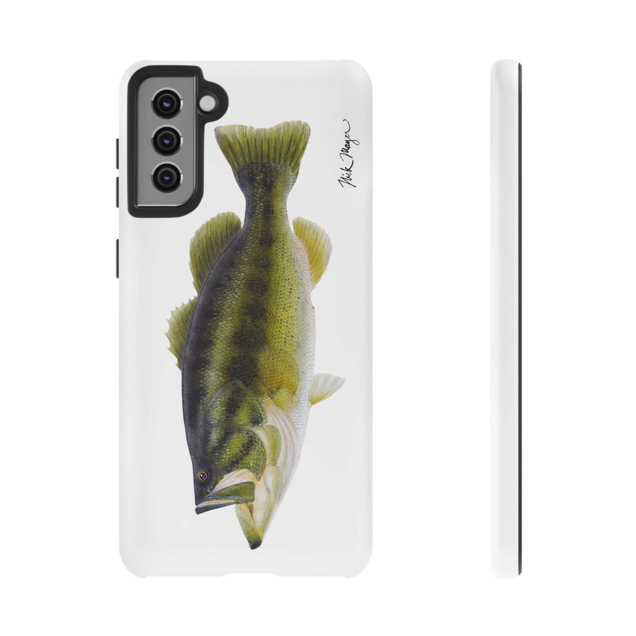 Largemouth Bass White Phone Case (Samsung) Printify