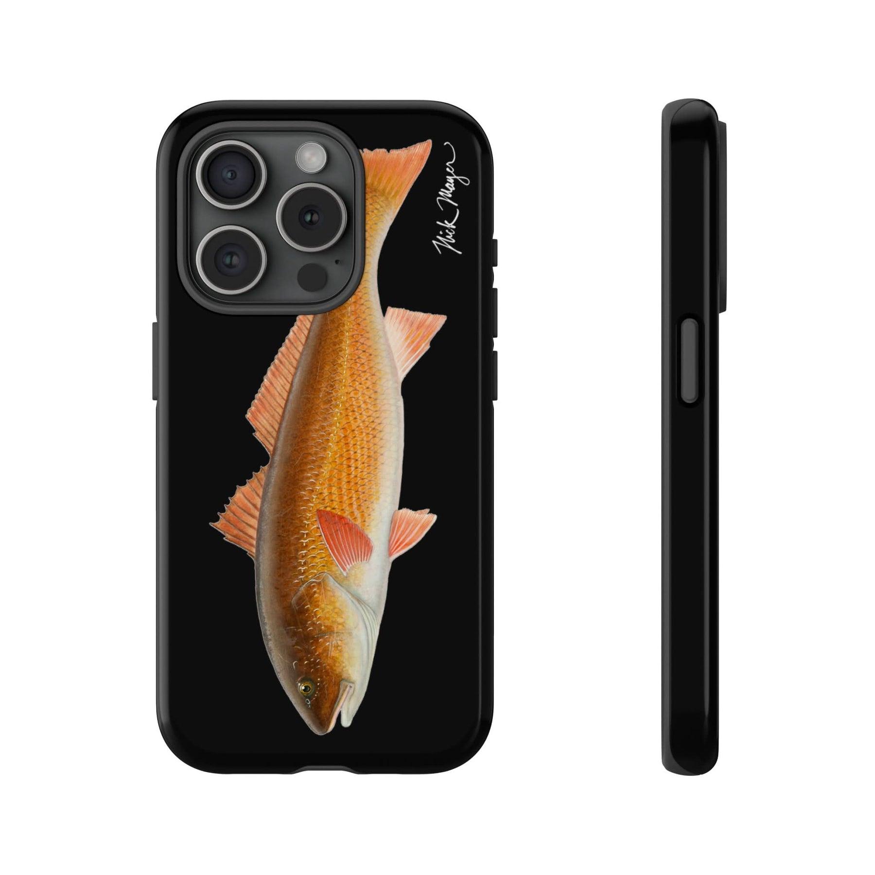 Redfish Black iPhone 15 Case