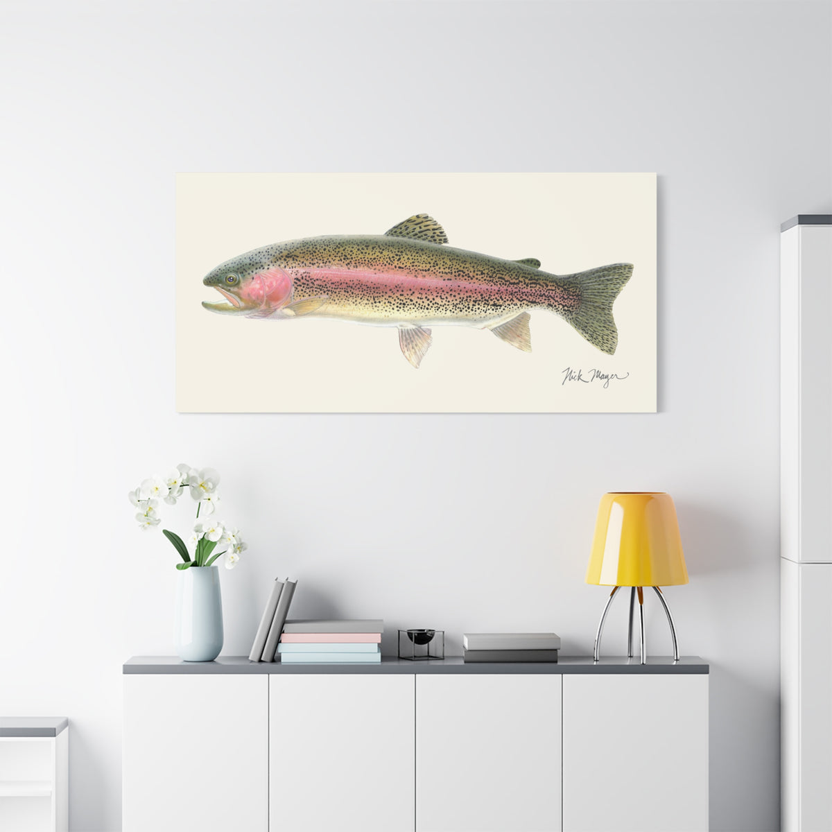 Rainbow Trout Canvas Print Printify