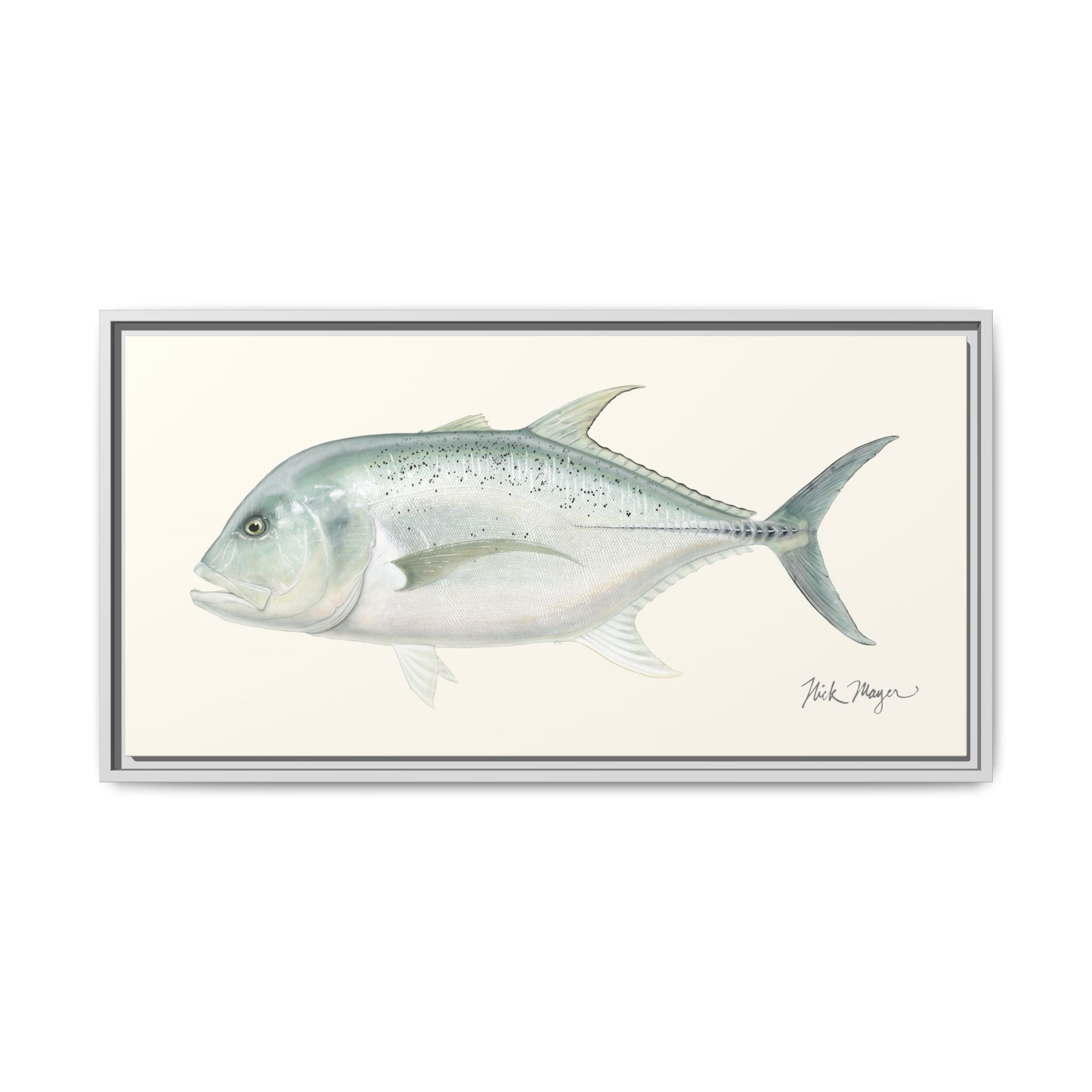 Boss Giant Trevally Framed Canvas Print Printify