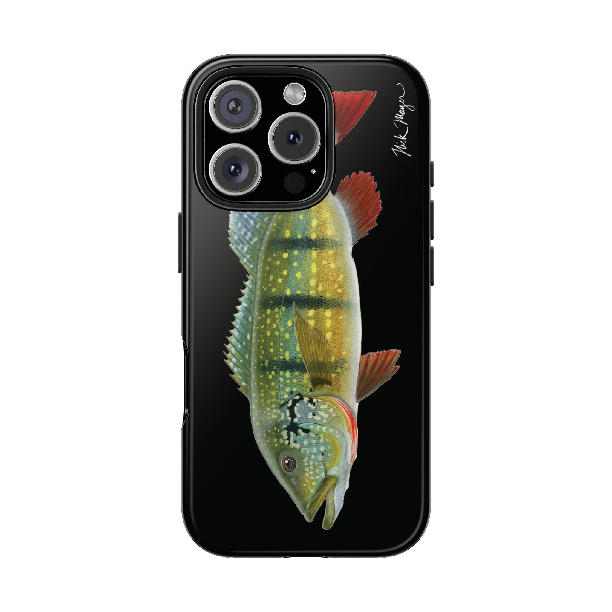 Peacock Bass Black iPhone Case