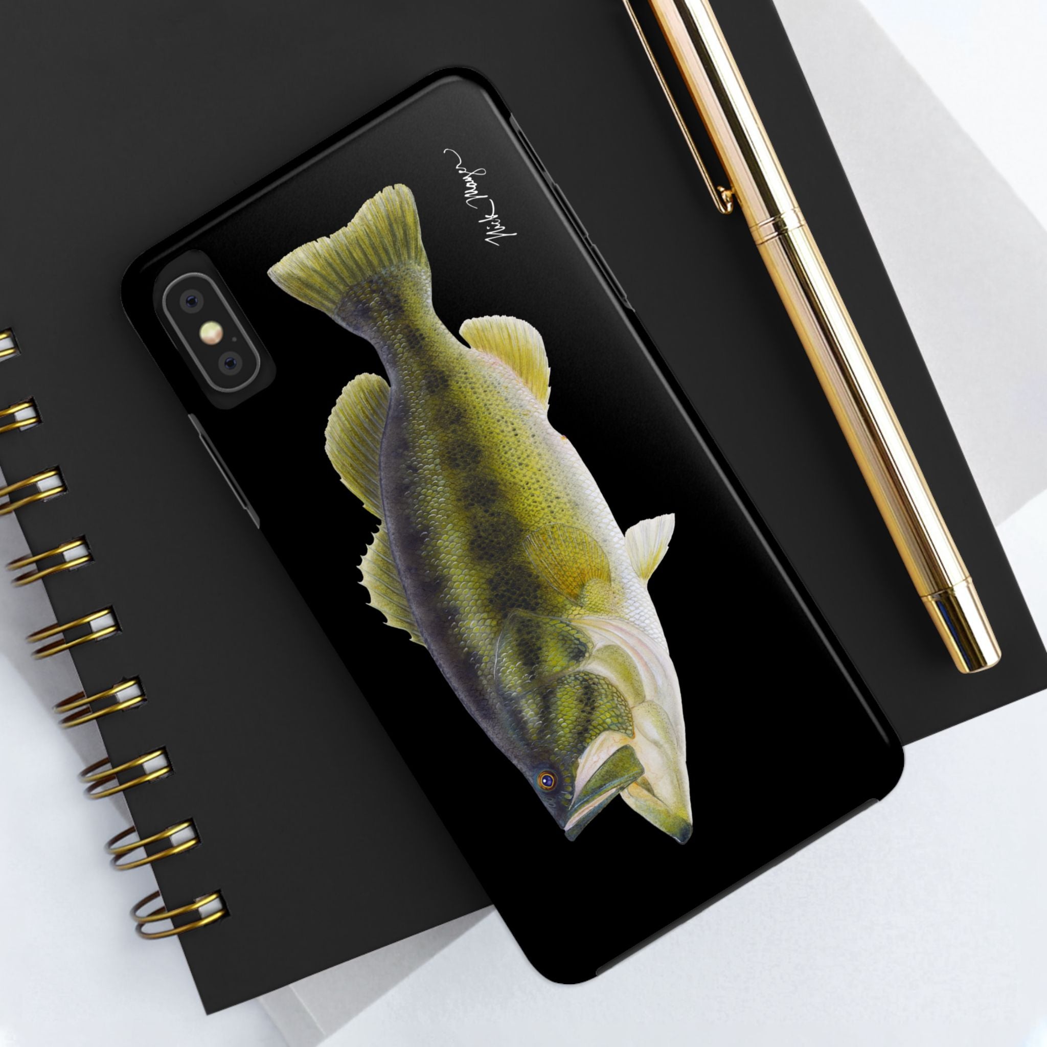 Largemouth Bass Black Phone Case (iPhone)