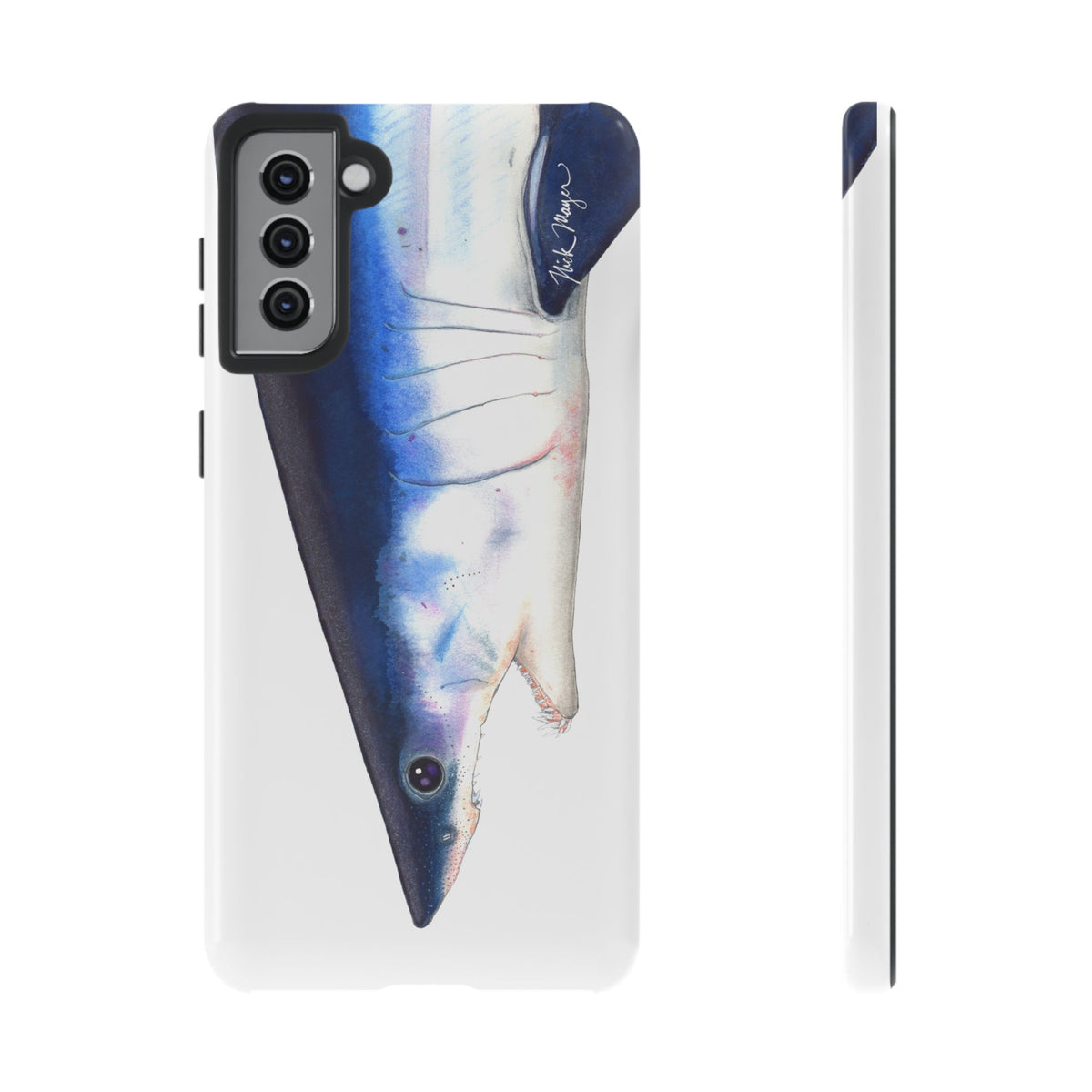 Mako Shark Face White Phone Case (Samsung) Printify