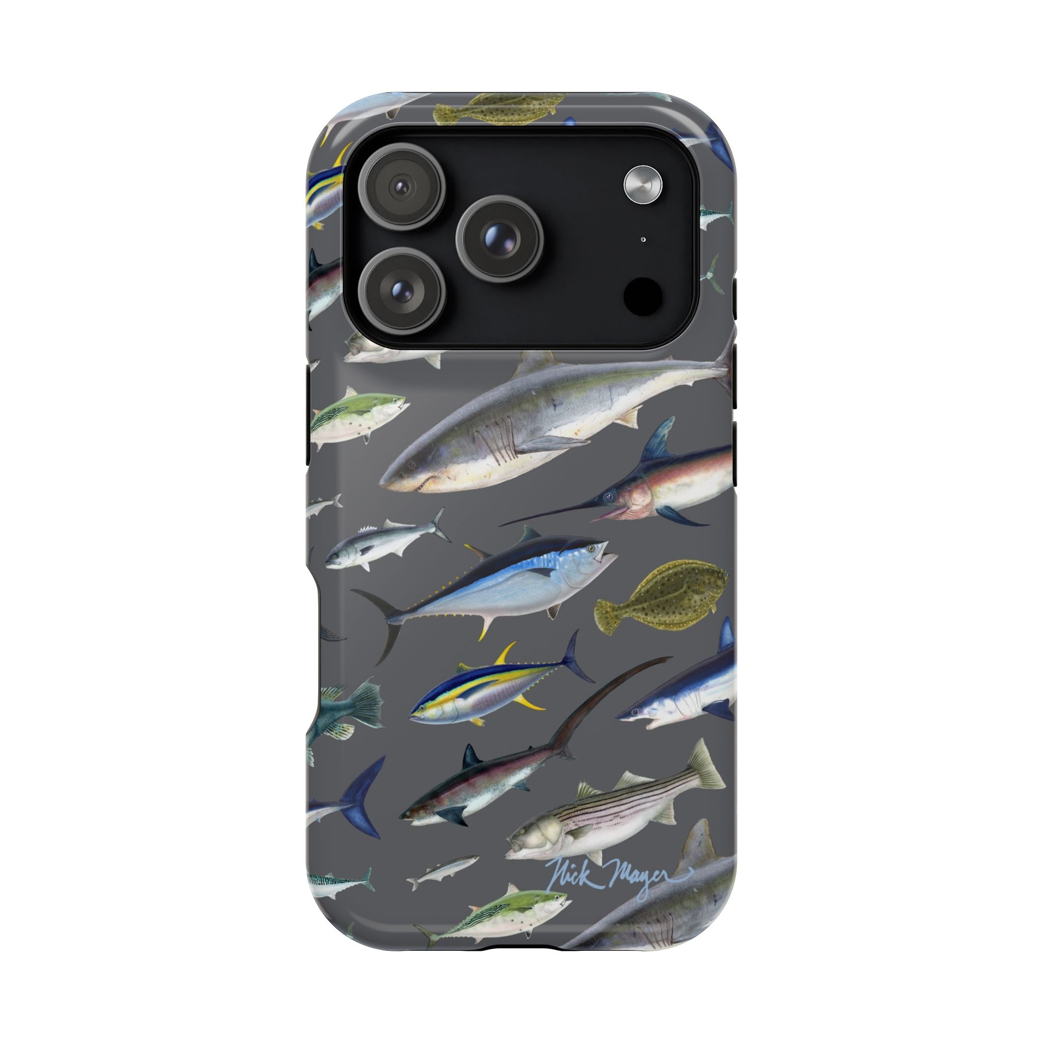 New England Offshore Fish Grey MagSafe iPhone Case