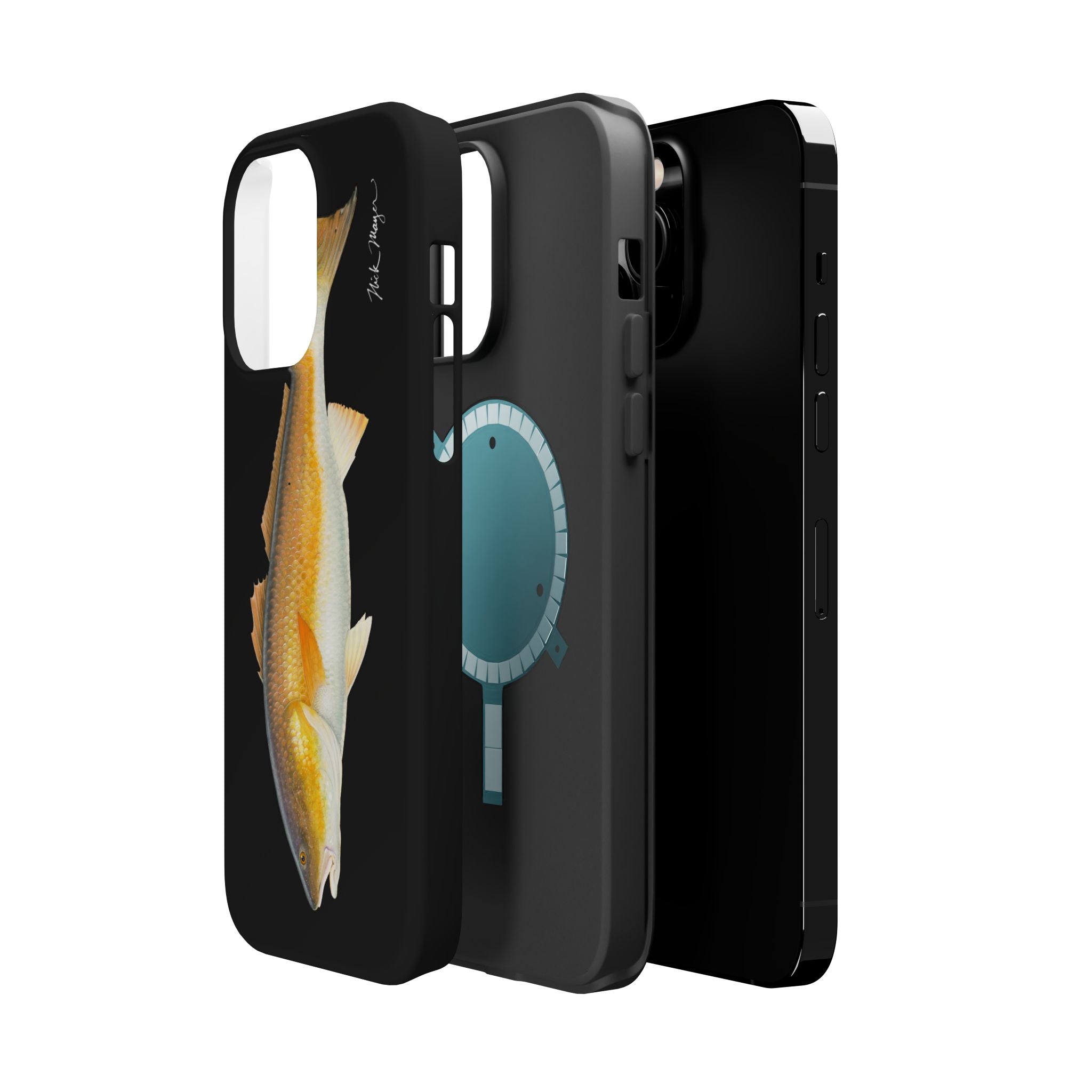 Bull Redfish MagSafe Black iPhone Case