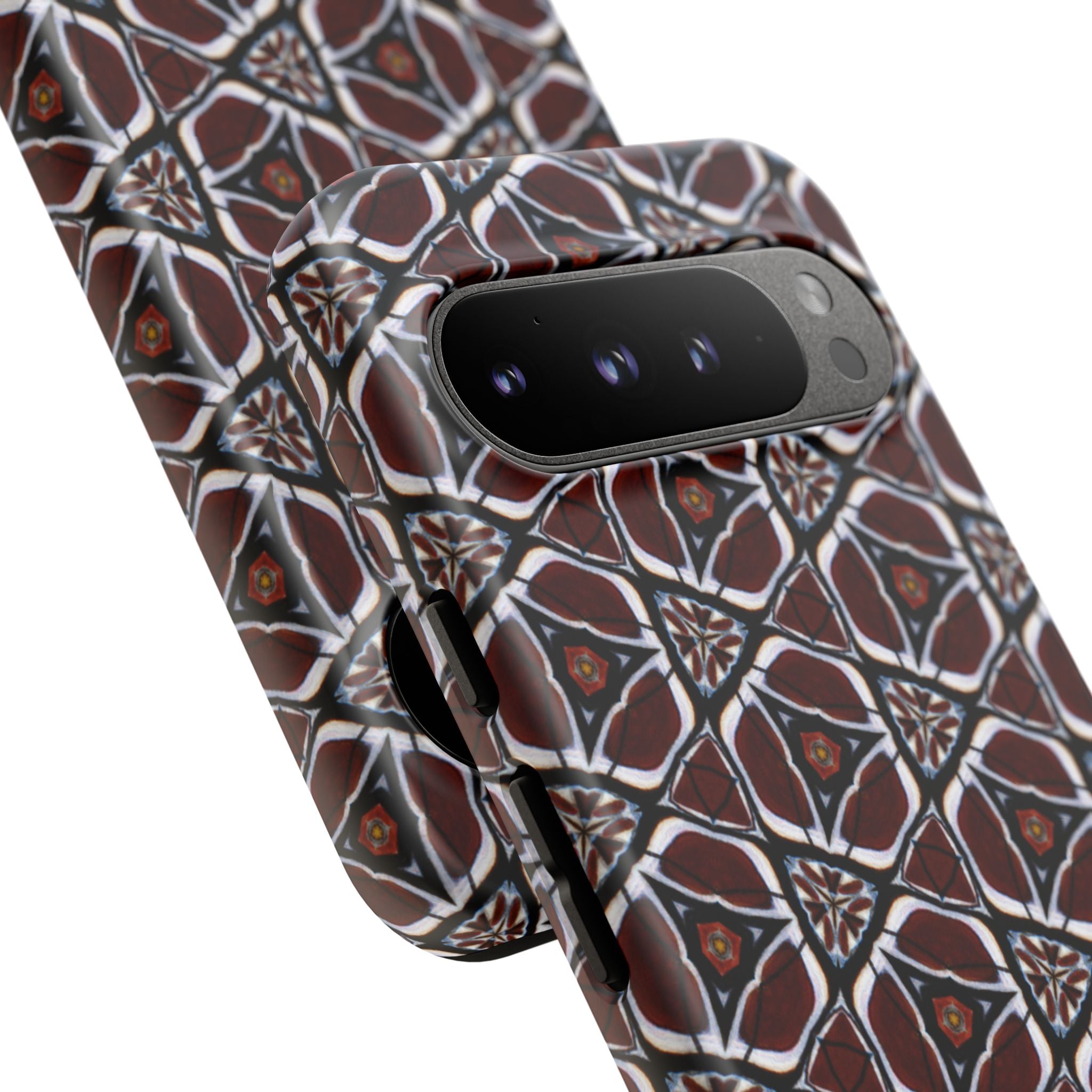 Maroon Butterfly Pattern Phone Case (Samsung)