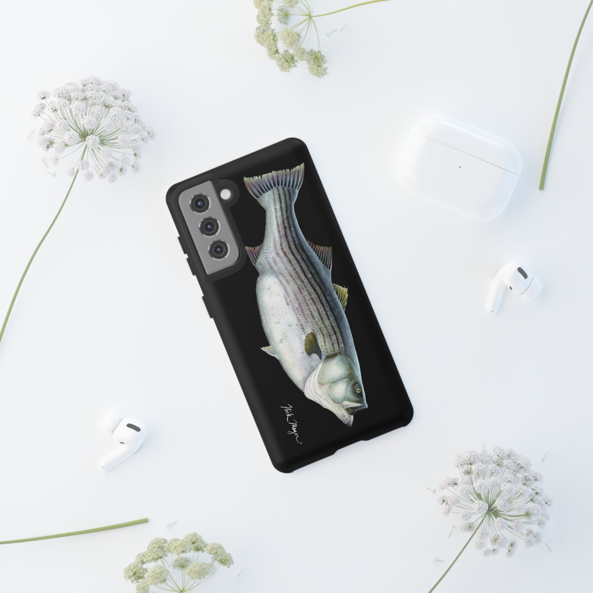 Cow Striper Phone Case (Samsung) - black