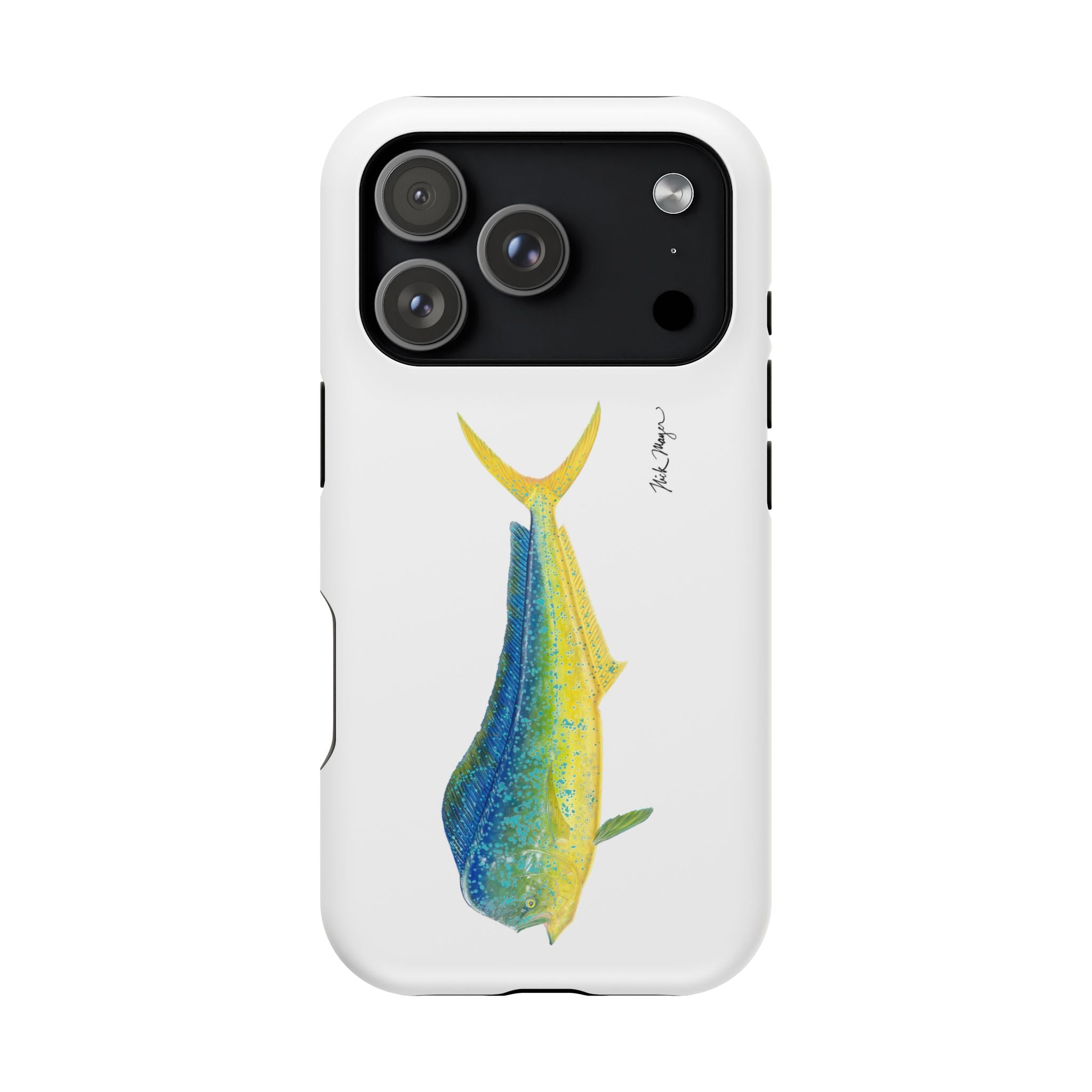 Bull Mahi MagSafe White iPhone Case