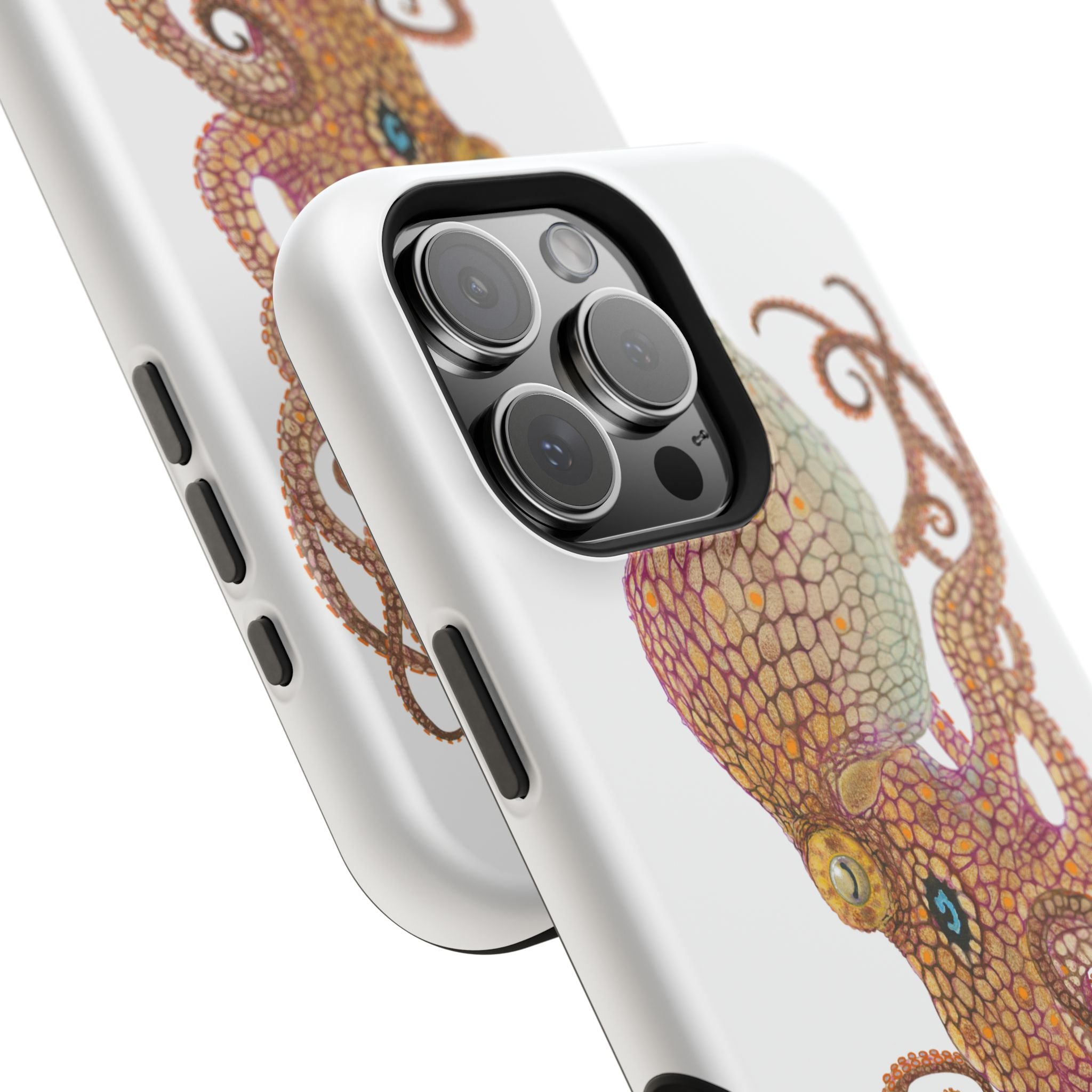Two Spot Octopus MagSafe White iPhone Case