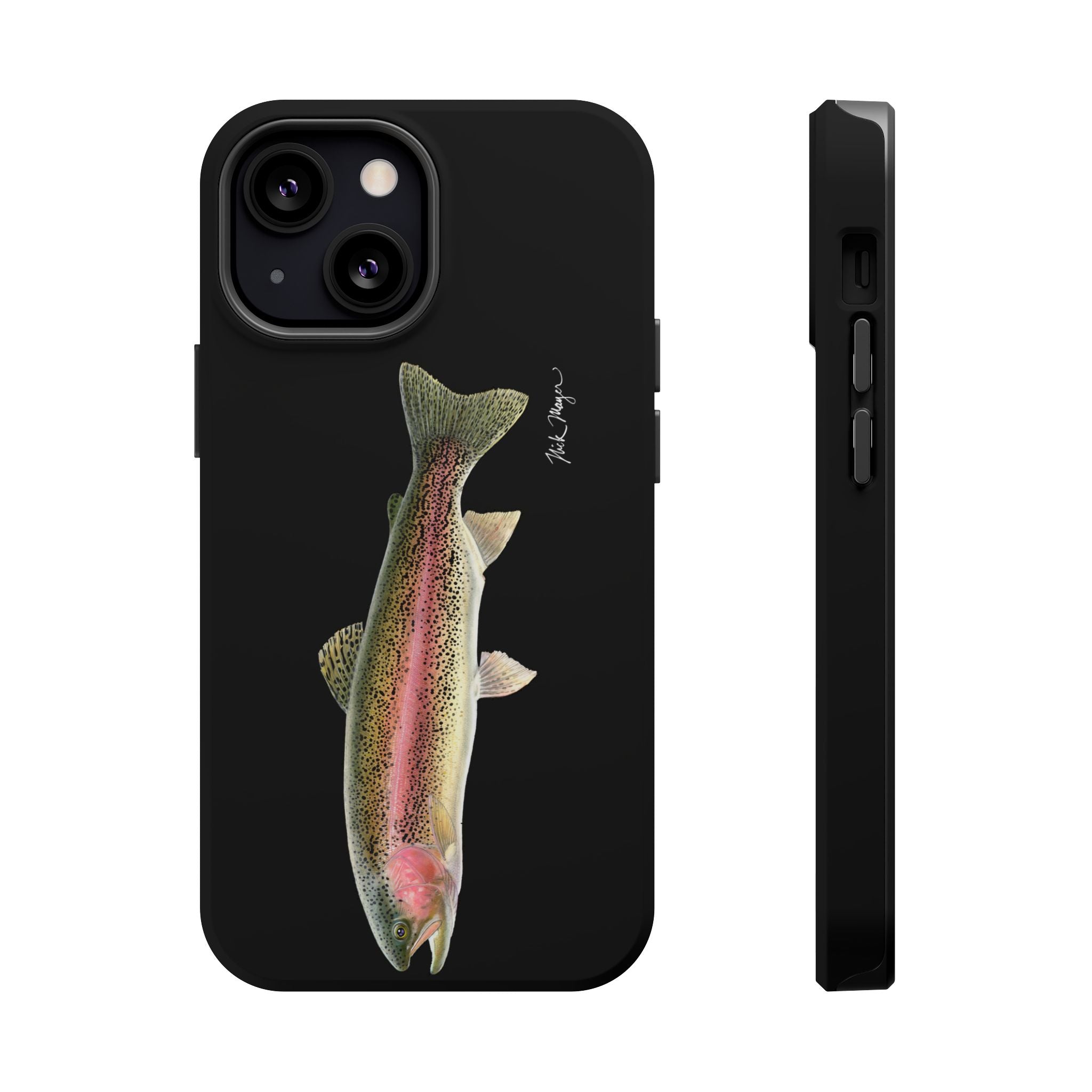 Rainbow Trout MagSafe Black iPhone Case