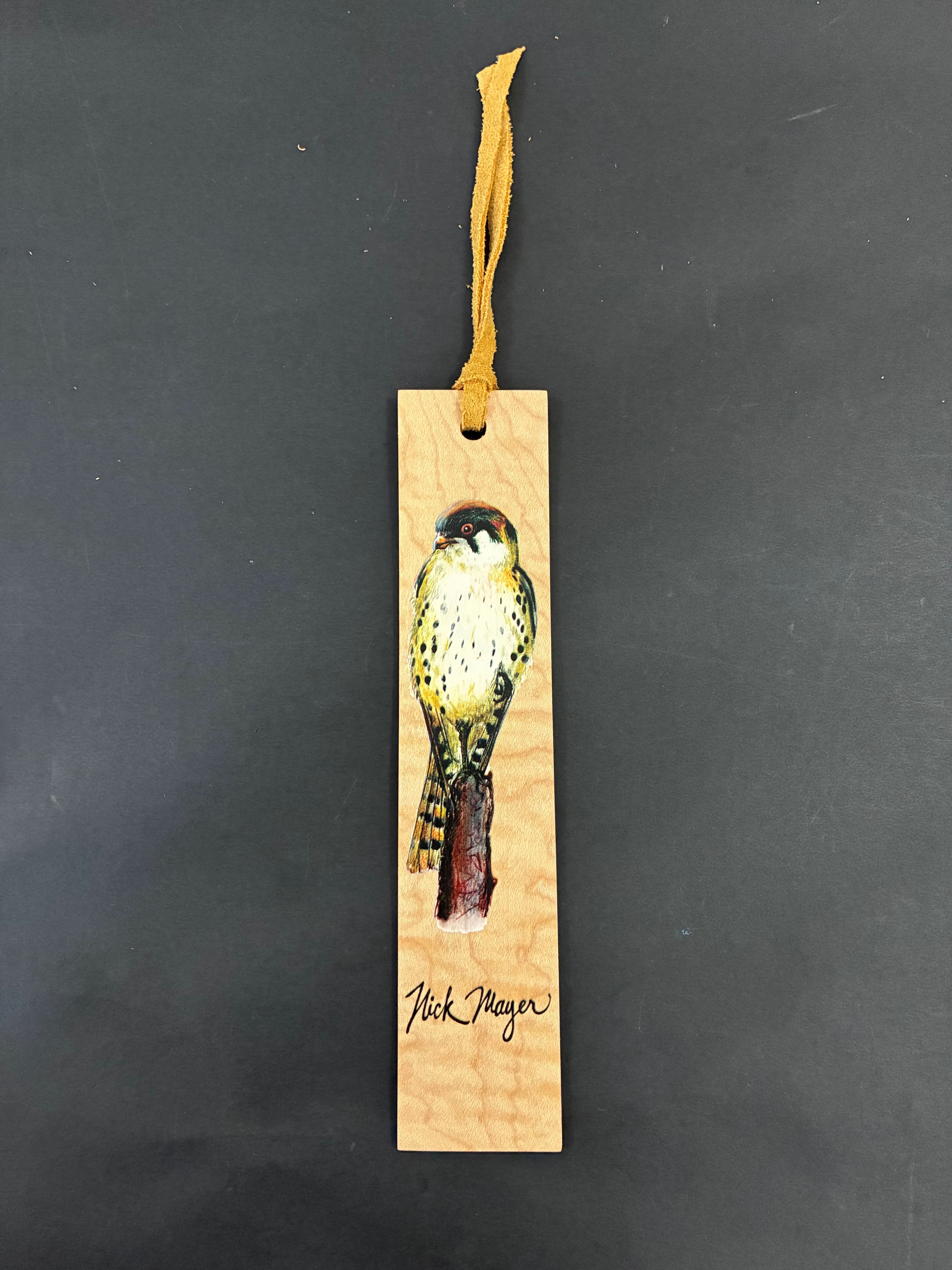 American Kestrel Wooden Bookmark - No two alike!