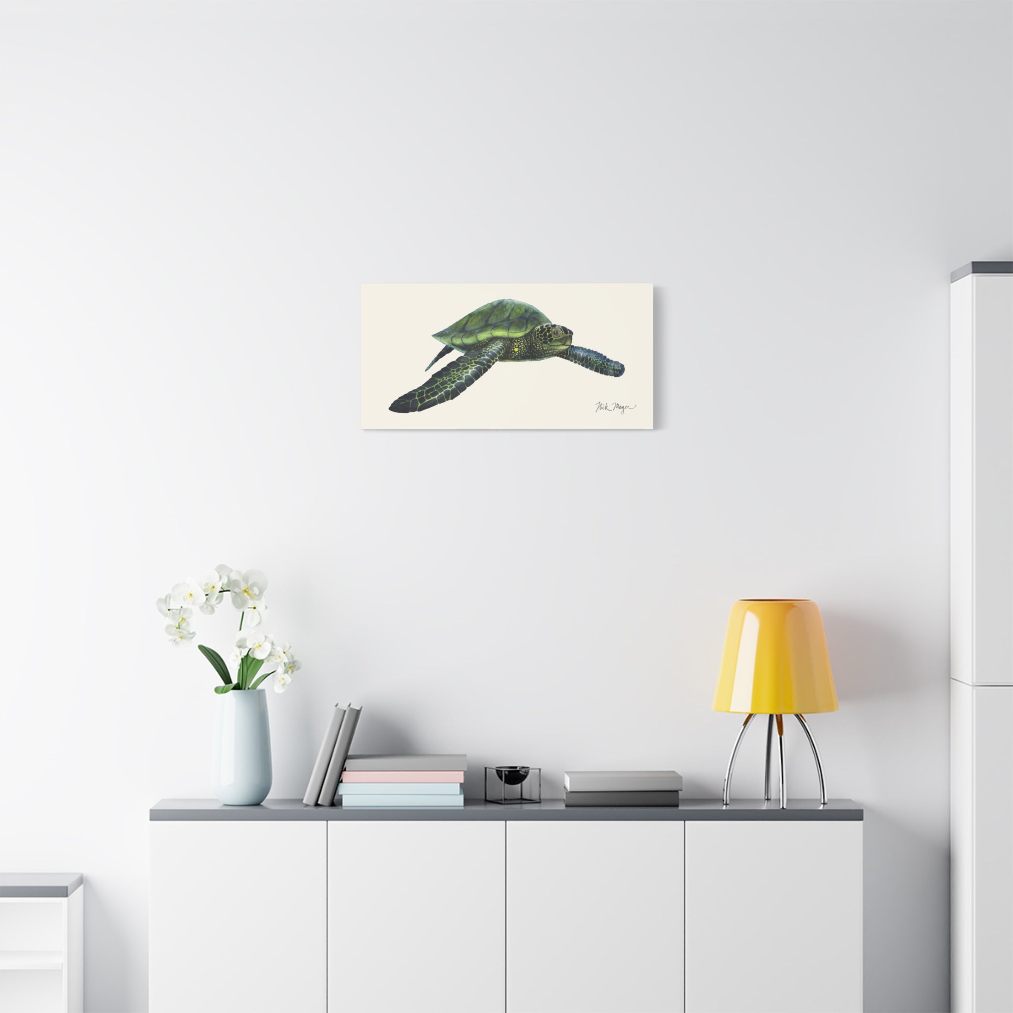 Green Sea Turtle I Canvas Print Printify
