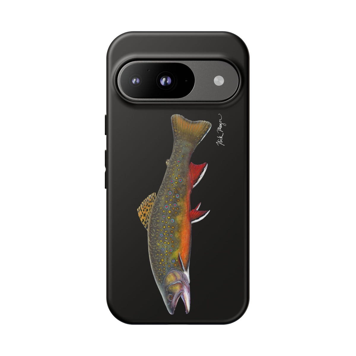 Brook Trout Black Phone Cases (Samsung) Printify